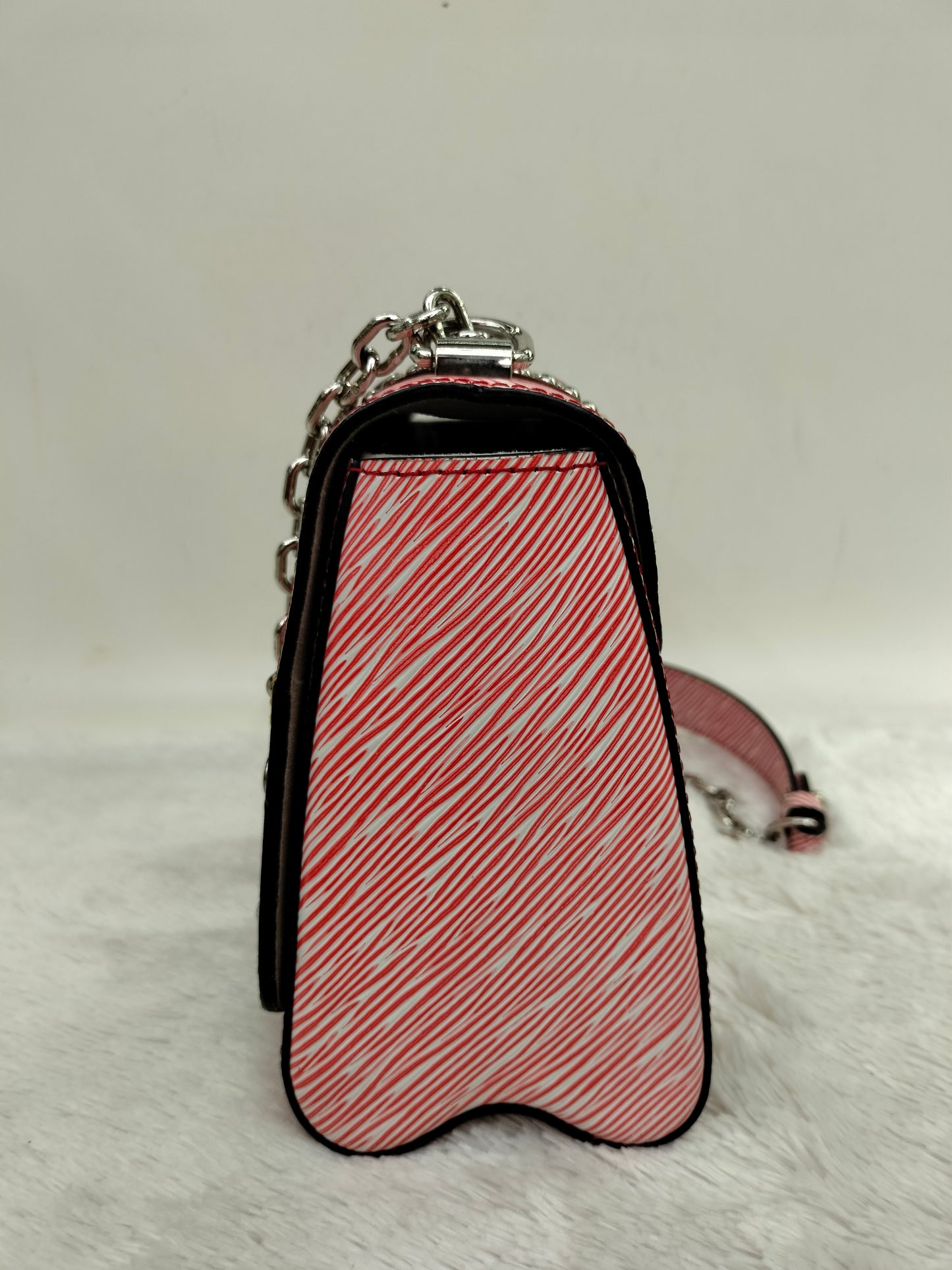 LV Twist MM Epi Studded Denim Red 2017