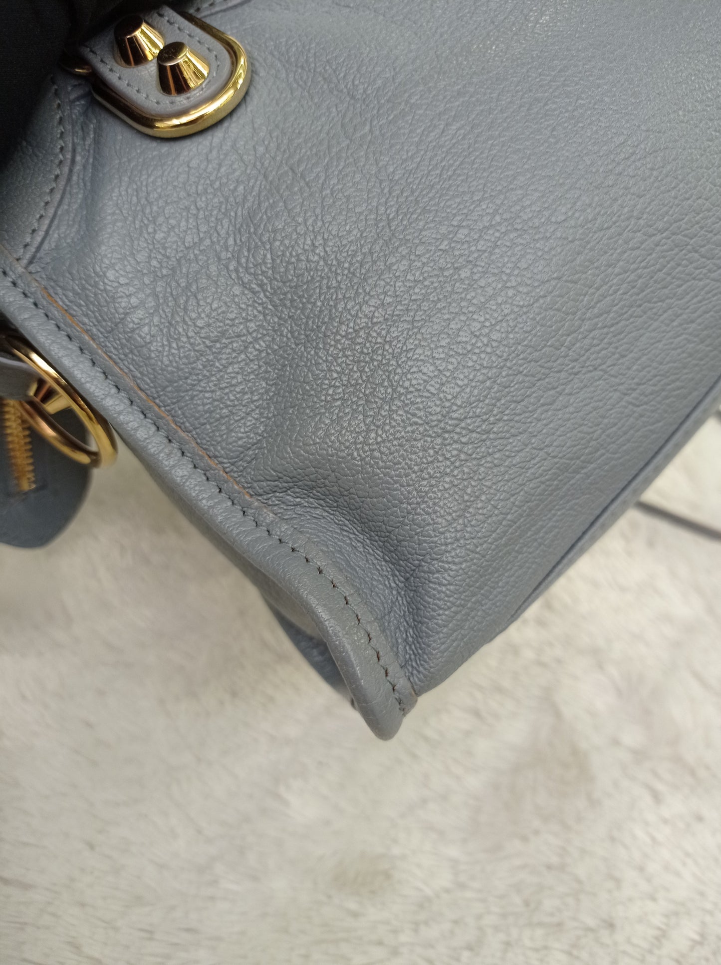 Balenciaga Mini City Edge Griss Blue GHW