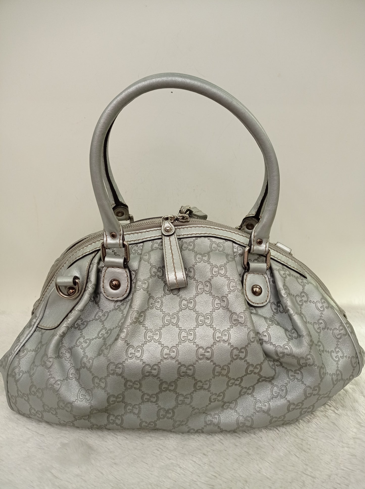 Gucci Boston Borsa Sukey Metallic Silver SHW