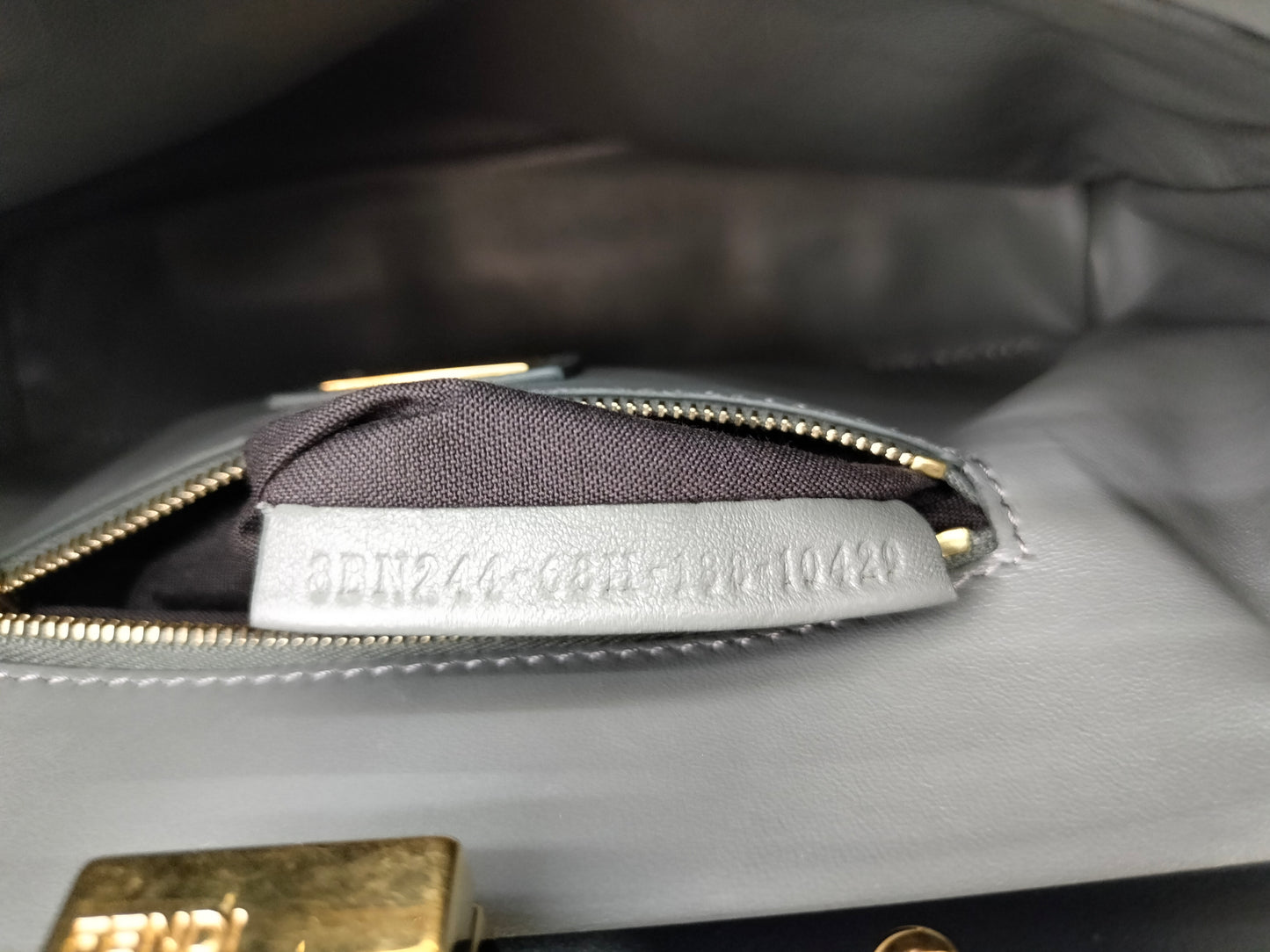 Fendi Peekaboo Mini Griss Pink Peony GHW