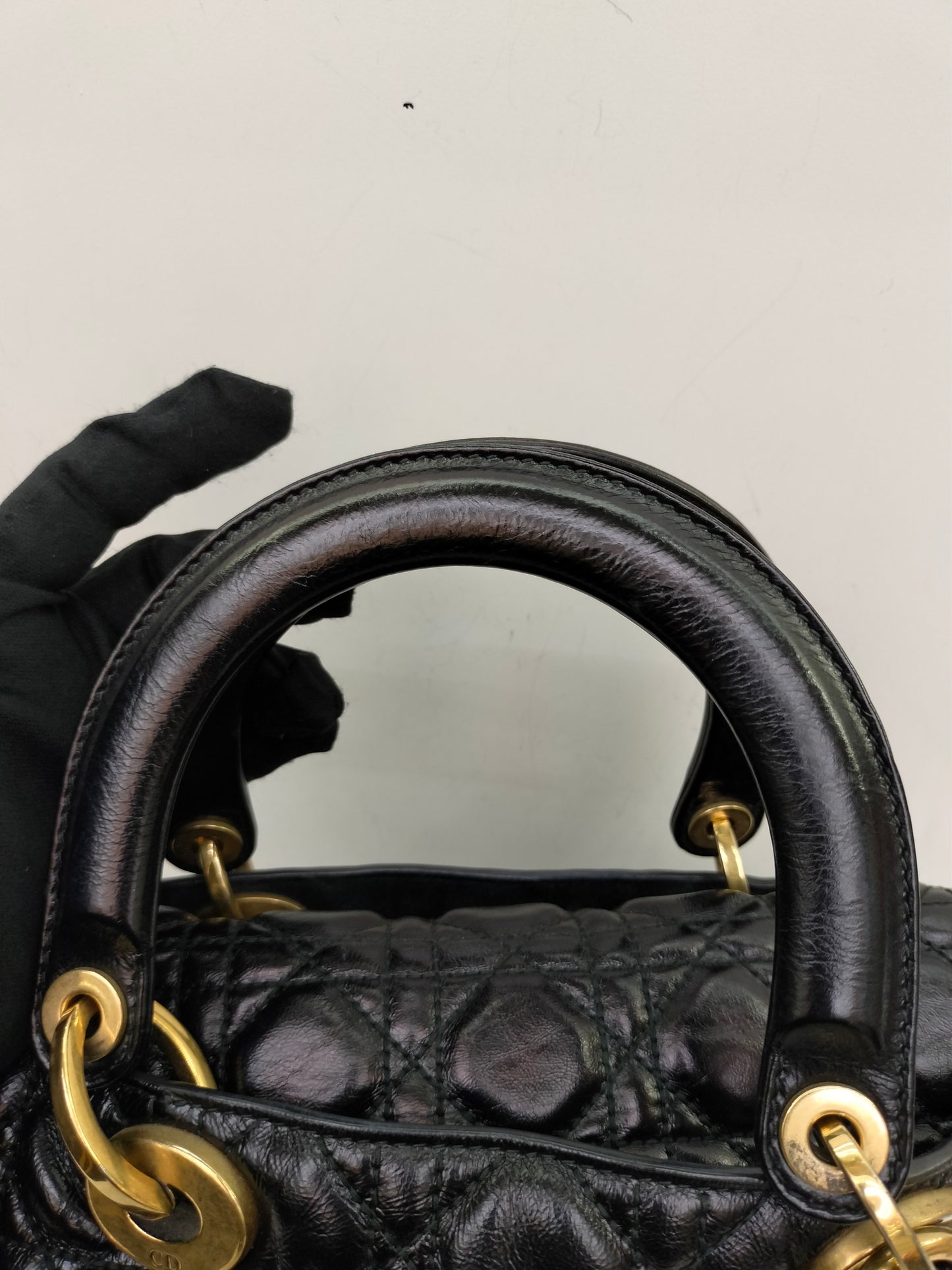 Lady Dior Medium Calfskin Cannage Black GHW 2018