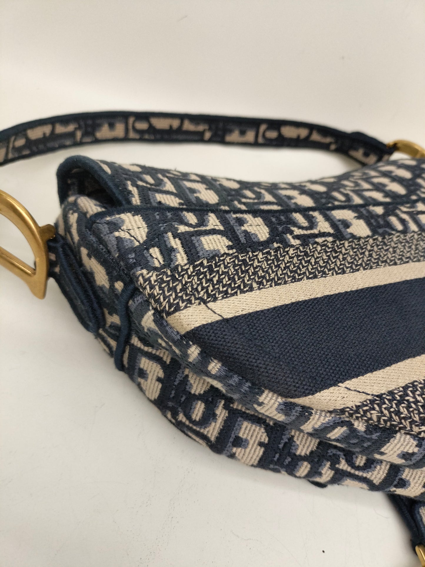 Dior Saddle Medium Oblique Navy GHW 2022