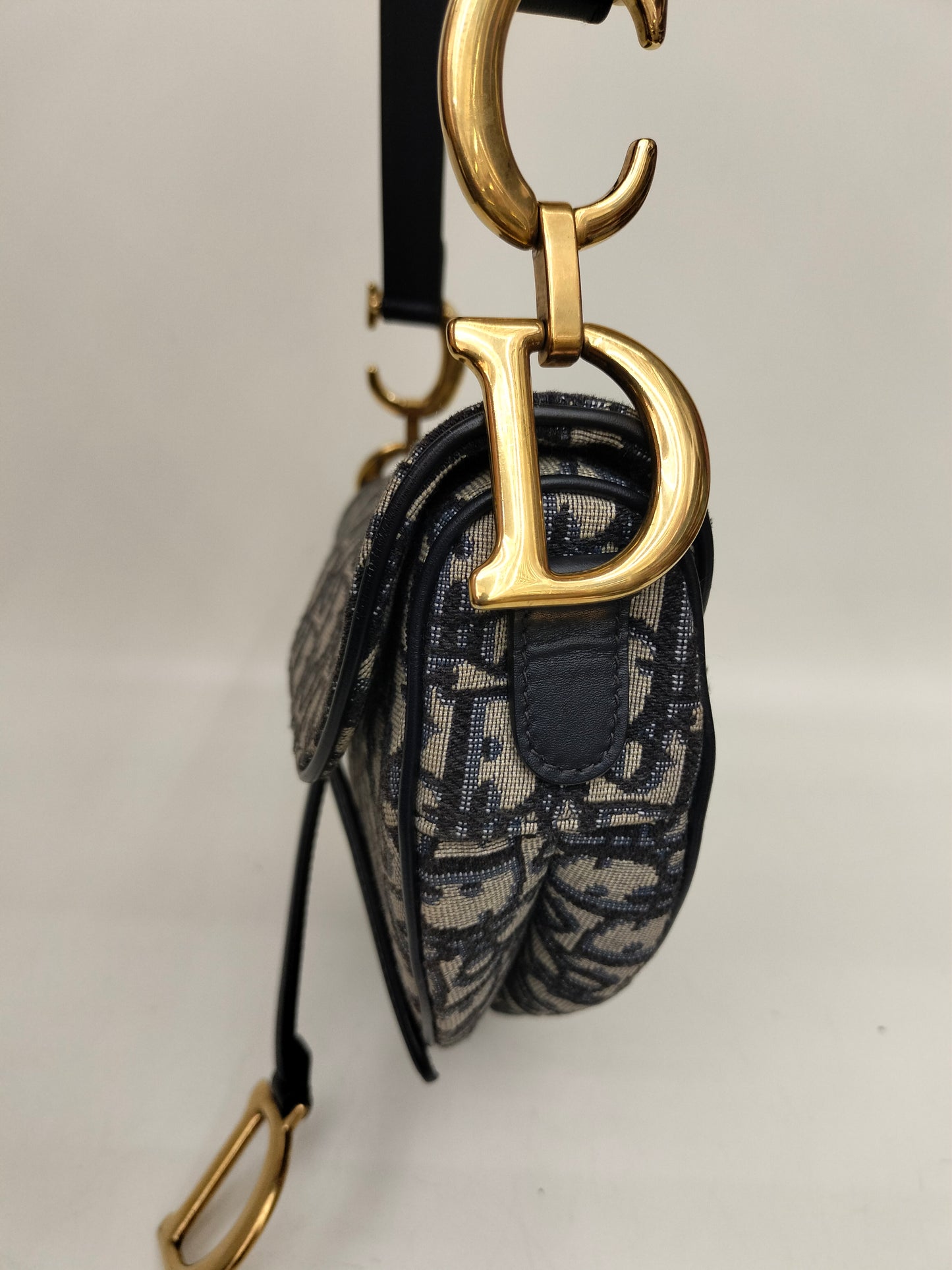 Dior Saddle Medium Oblique Navy GHW 2018