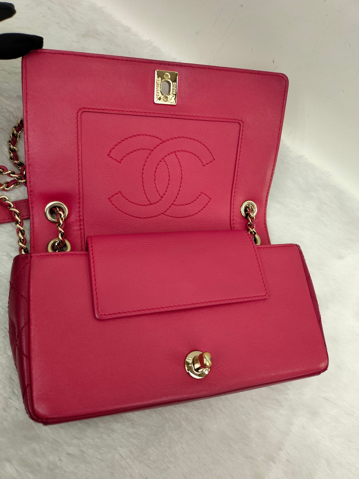 Chanel Mademoiselle Flap Calfskin Dark Pink/Pink GHW #23