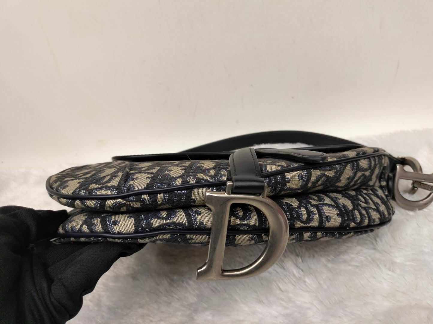 Dior Saddle Medium Jacquard Oblique Black SHW 2024