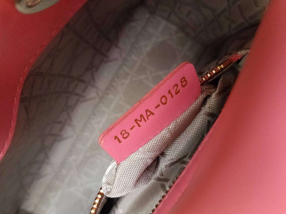Lady Dior Mini Lamb Fuchsia GHW 2018