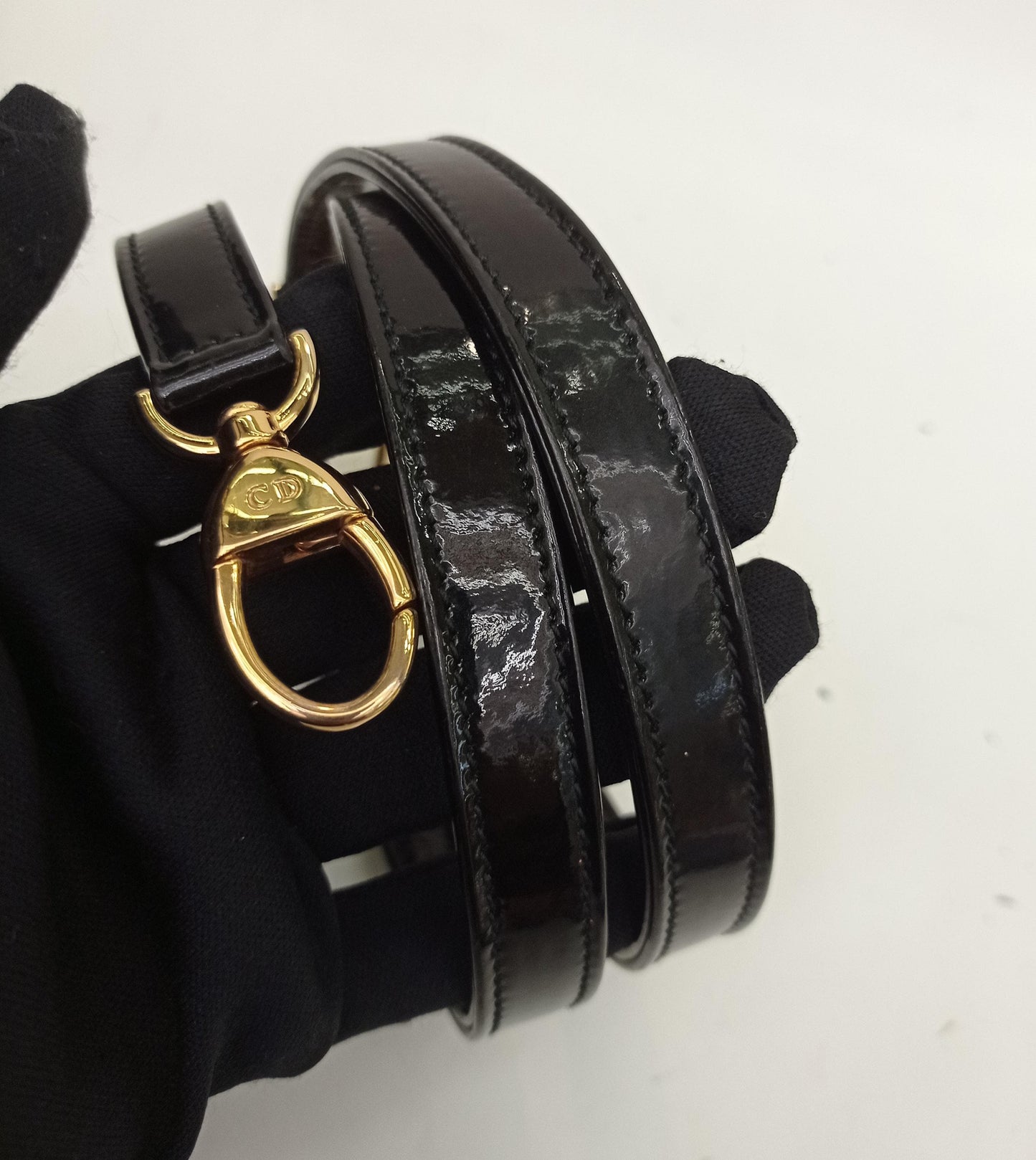 Lady Dior Large Patent Black GHW 2015