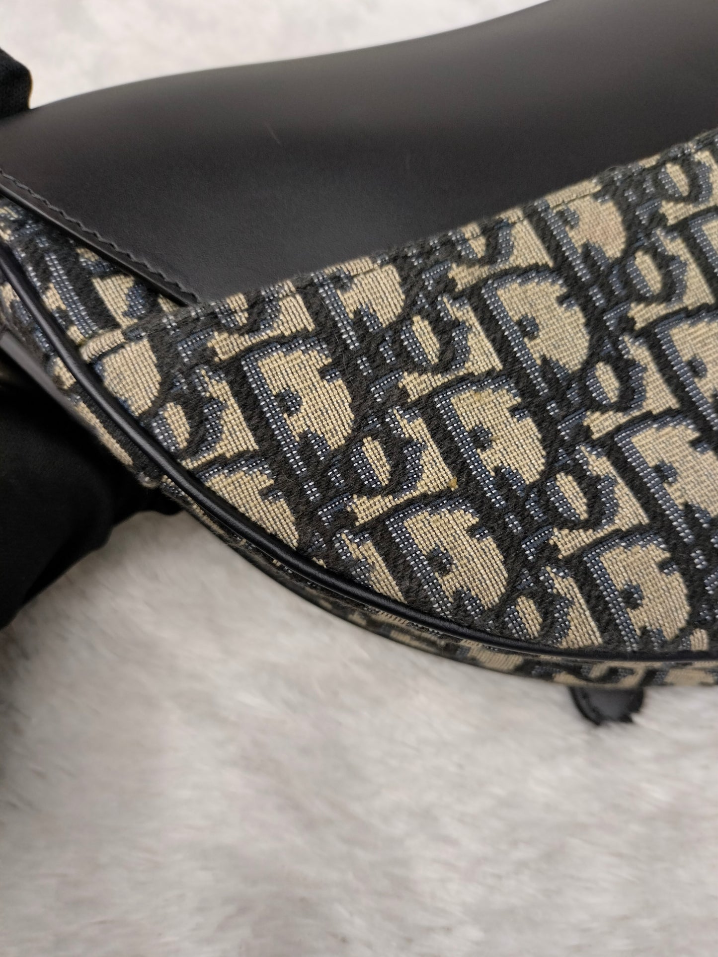 Dior Saddle Medium Jacquard Oblique Black SHW 2024