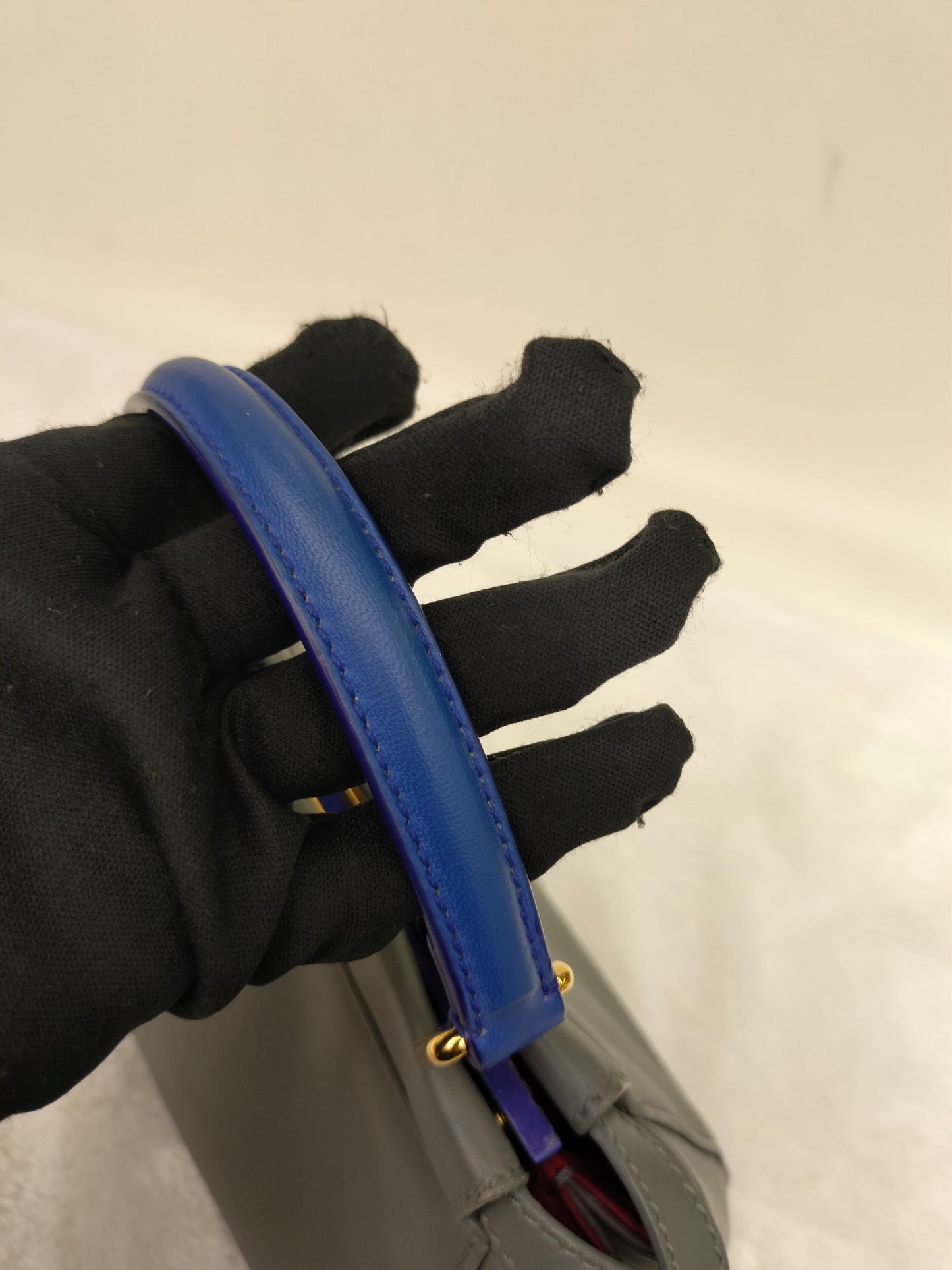 Fendi Peekaboo Mini Grey Blue GHW