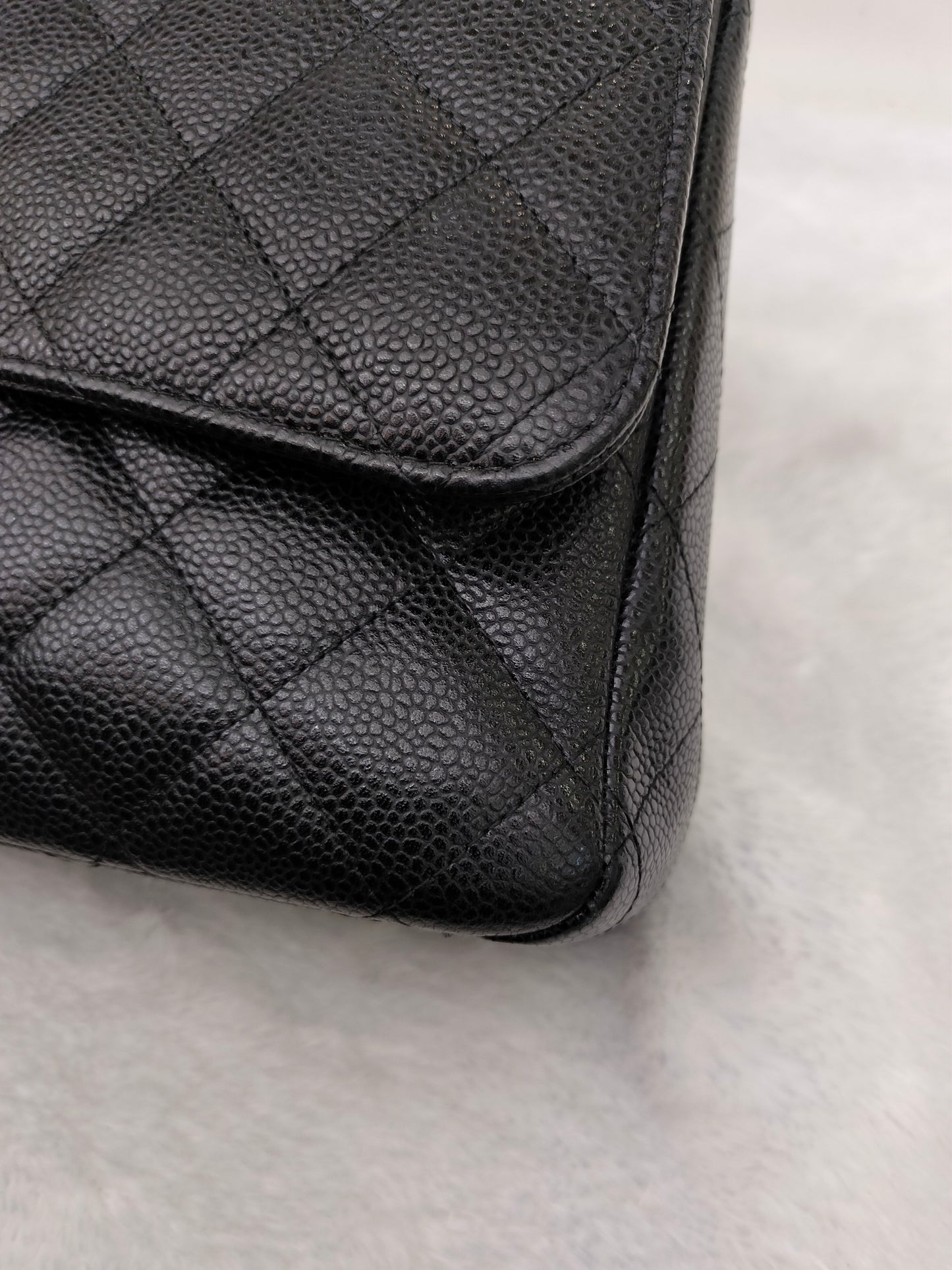 Chanel Maxi Caviar Black GHW DF #20