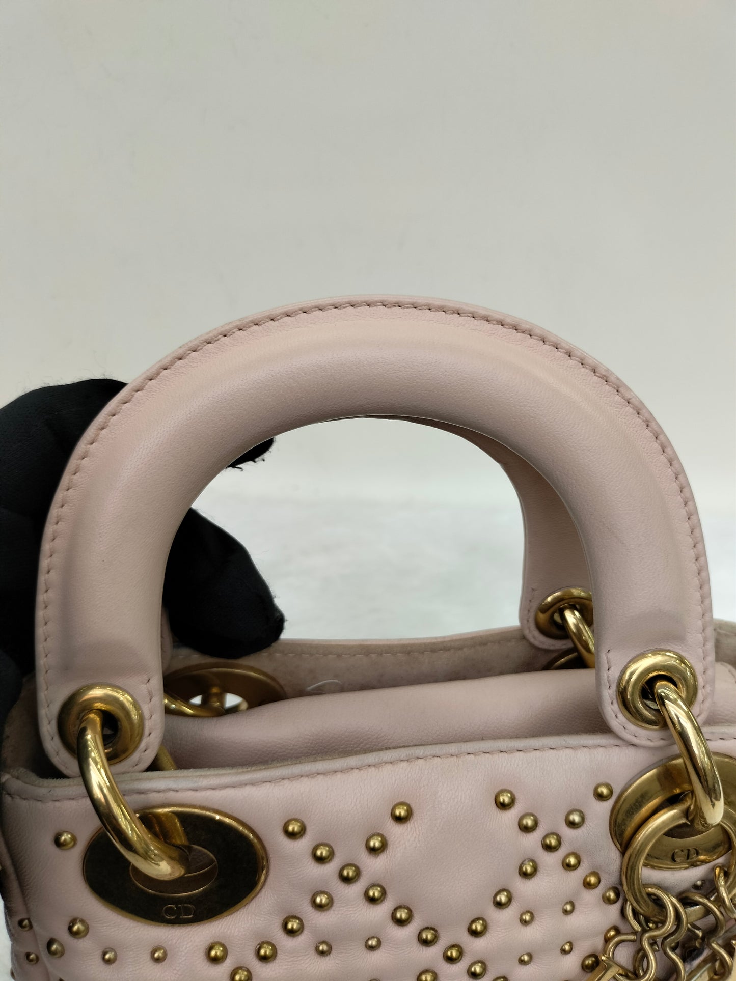 Lady Dior Mini Supple Studded Soft Pink GHW 2017