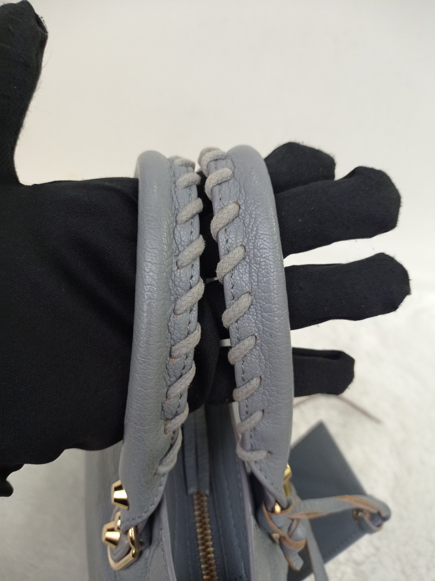 Balenciaga Mini City Edge Griss Blue GHW