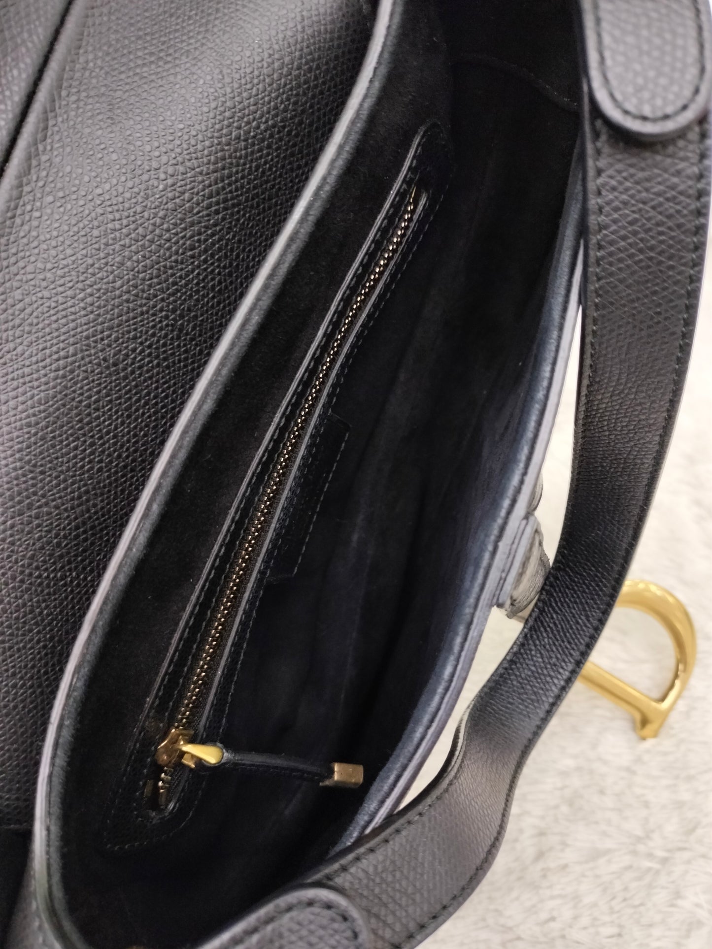 Dior Saddle Medium Grained Black GHW 2018