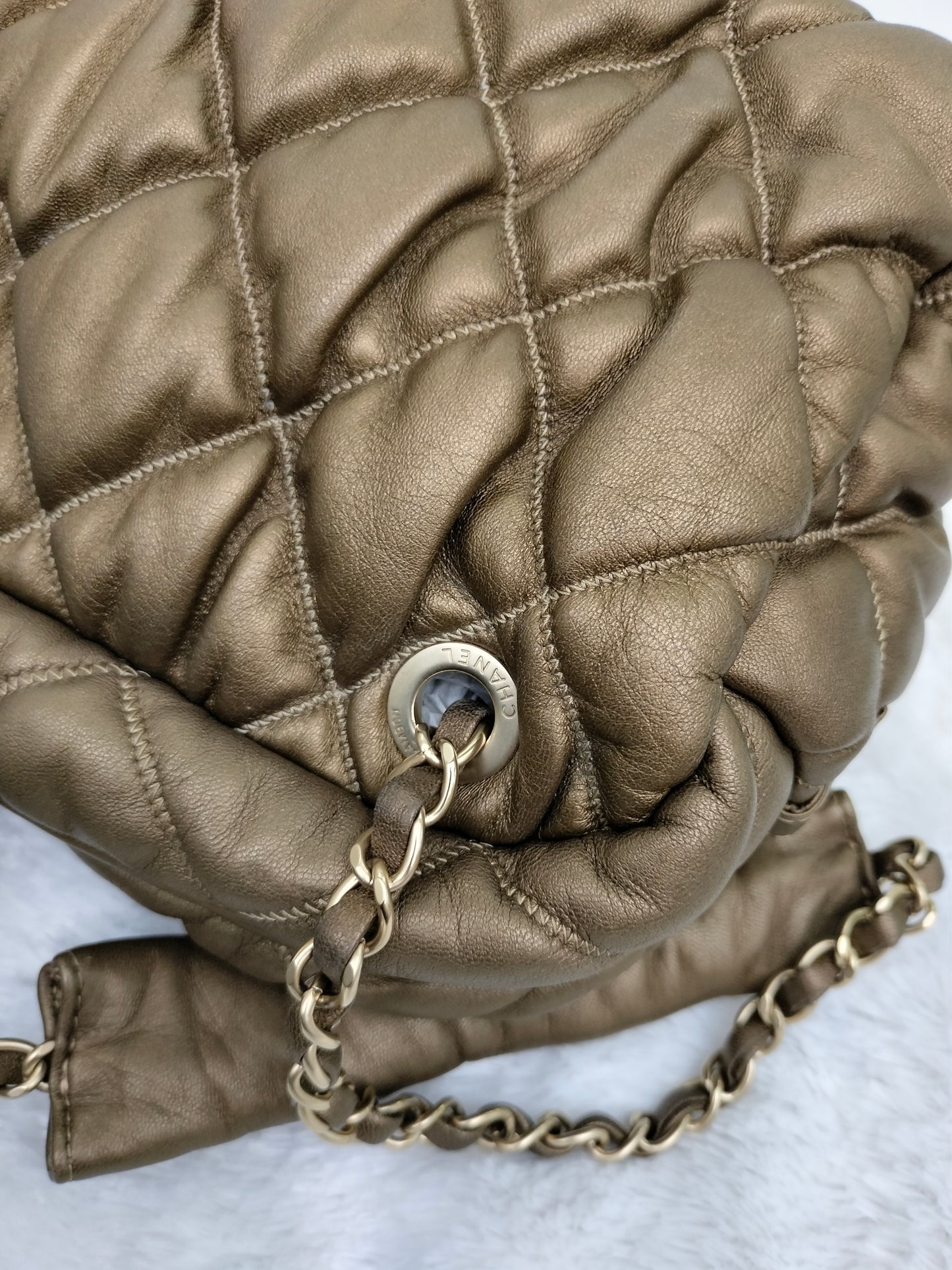 Chanel Camera Bubble Lamb Bronze GHW #13