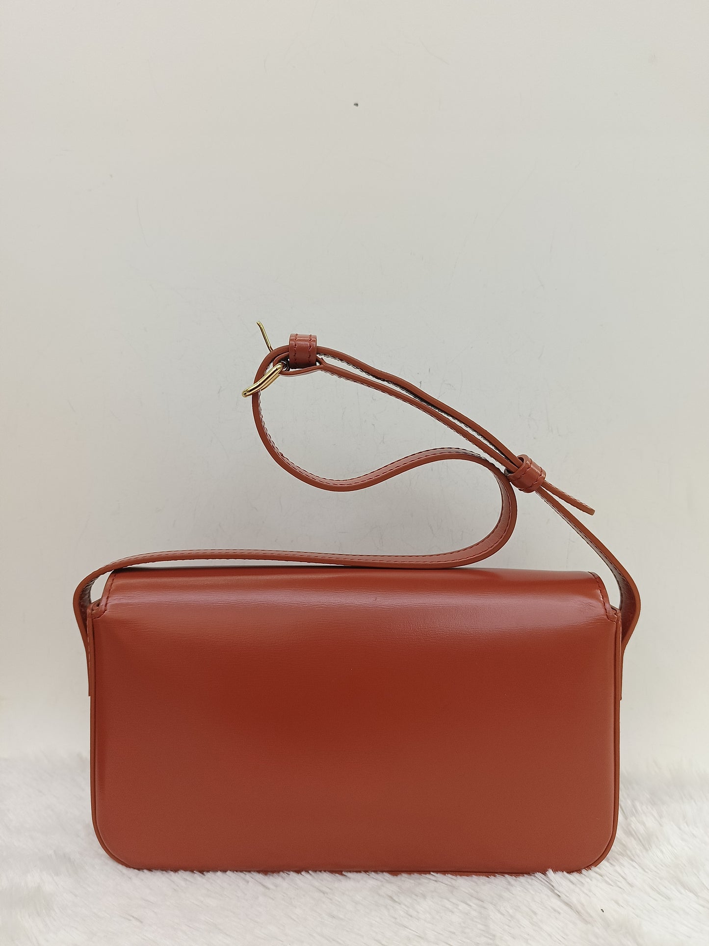 Celine Triomphe East West Calfskin Cornelian GHW 2022