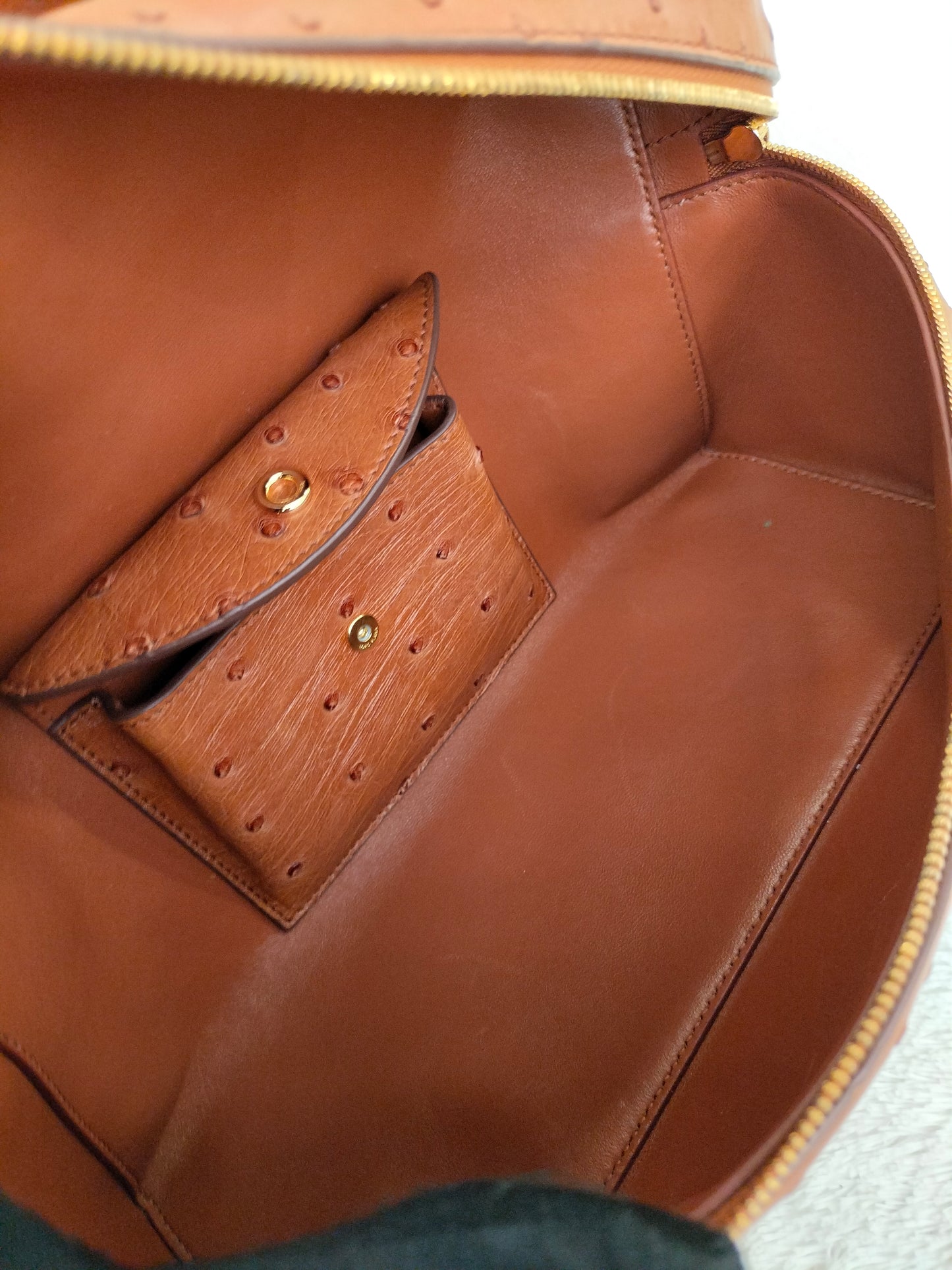 Loro Piana 27 Extra Bag Ostrich Cognac GHW 2024