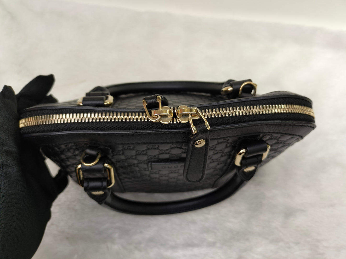 Gucci Micro Guccissima Dome Black GHW