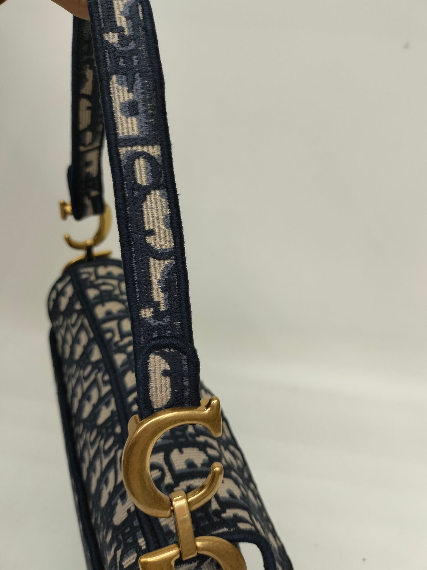 Dior Saddle Medium Oblique Navy GHW 2022