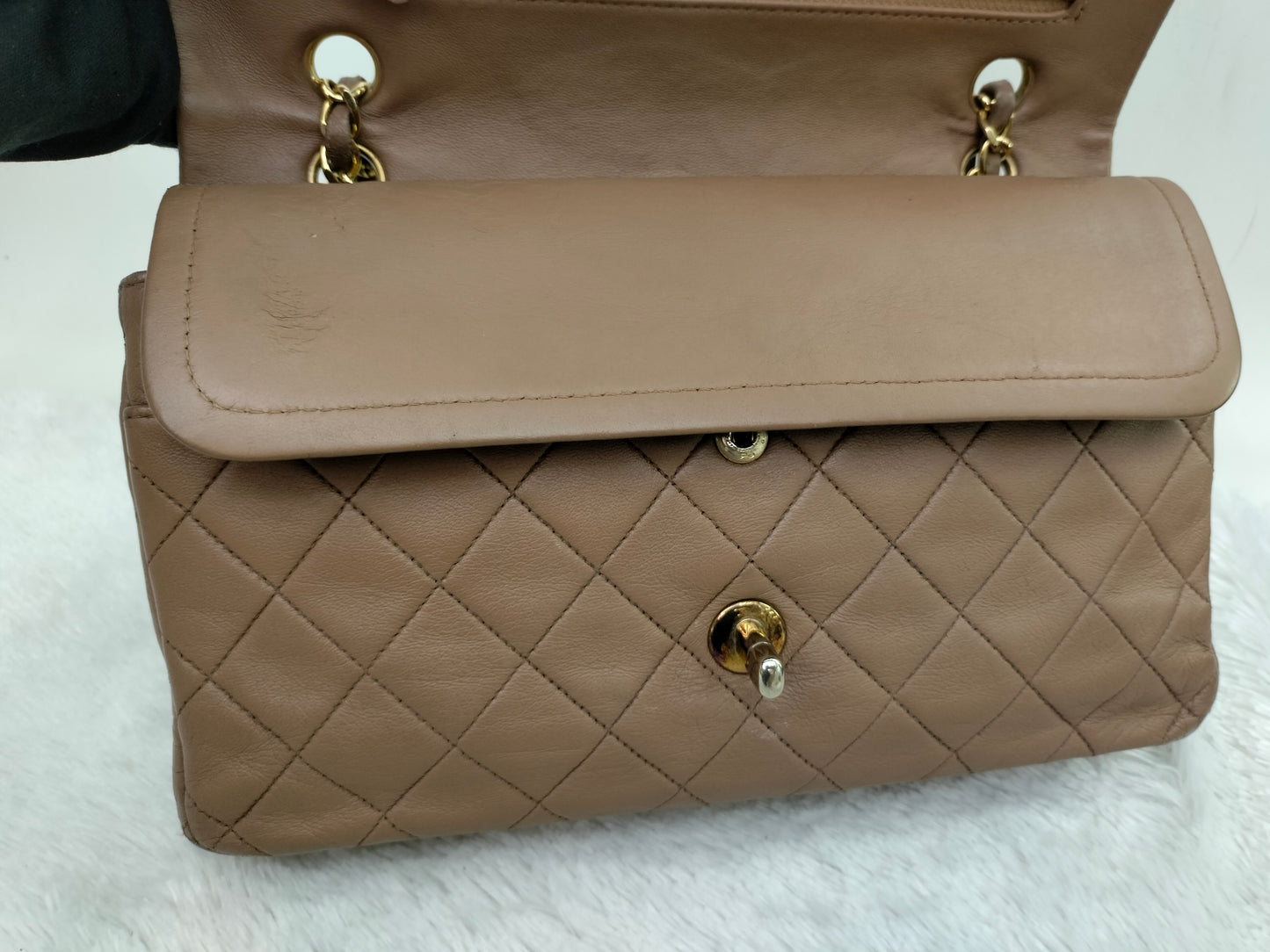 Chanel Medium Lamb Brown Vintage GHW DF #1