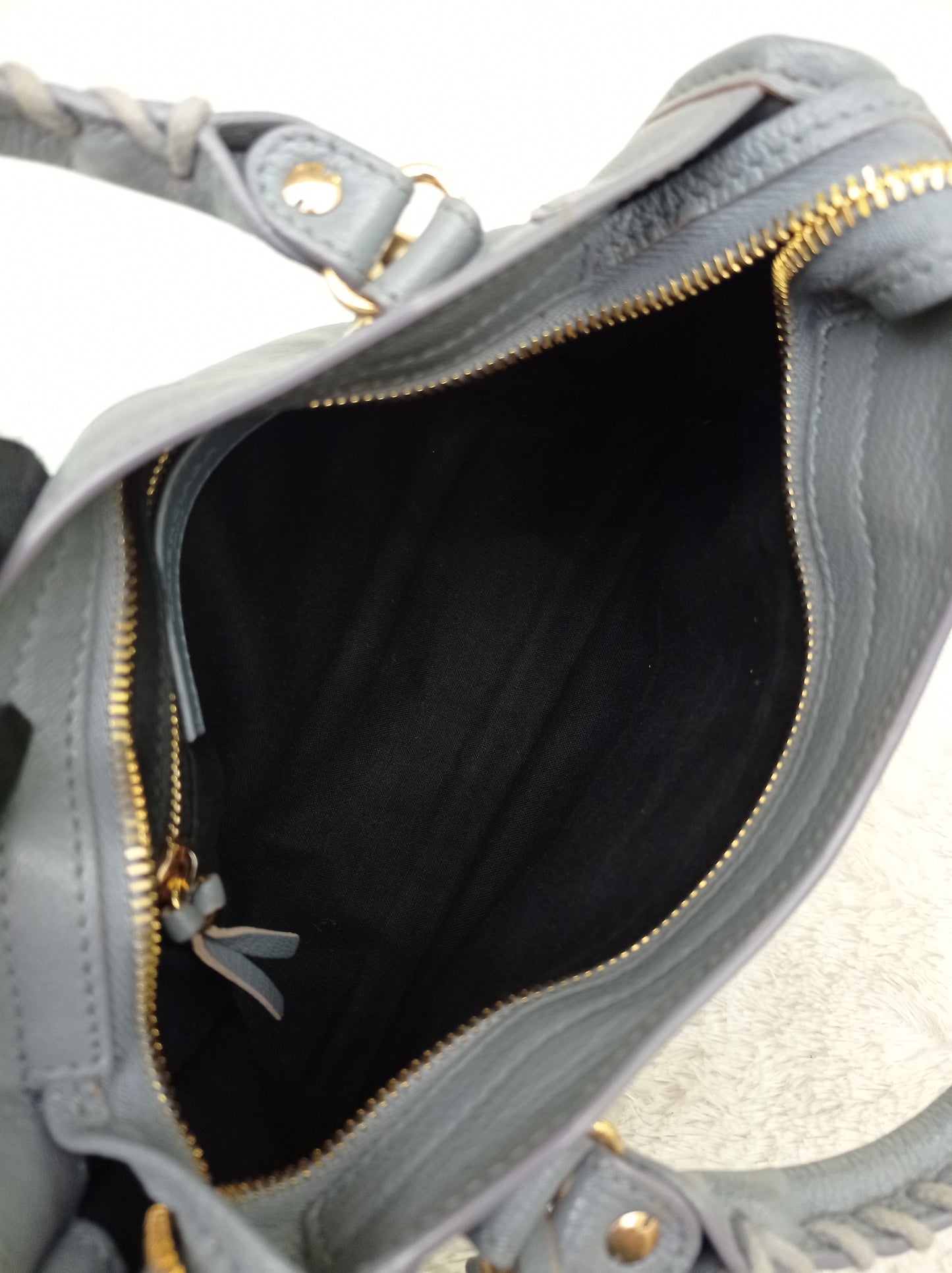 Balenciaga Mini City Edge Griss Blue GHW