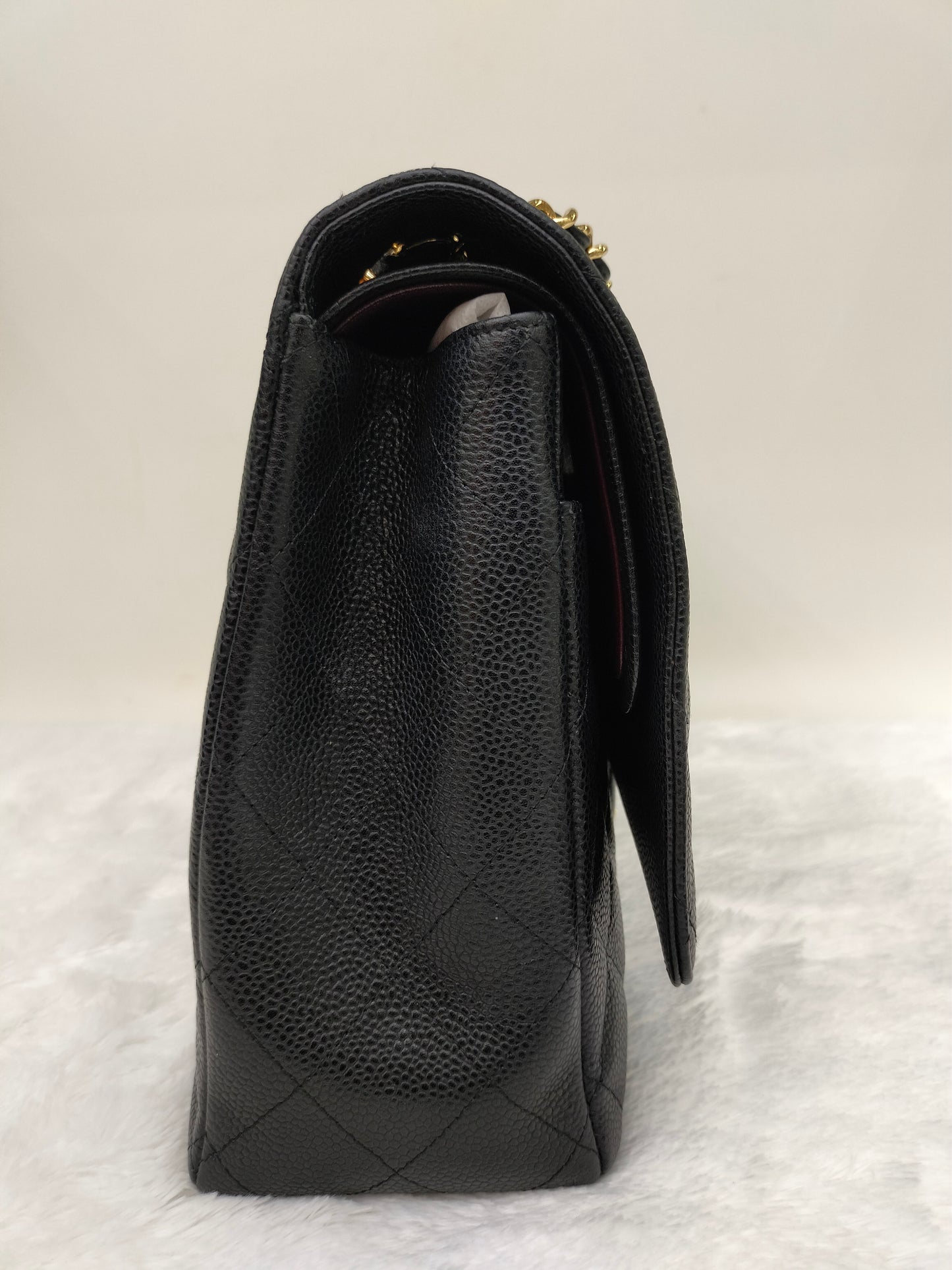 Chanel Maxi Caviar Black GHW DF #20