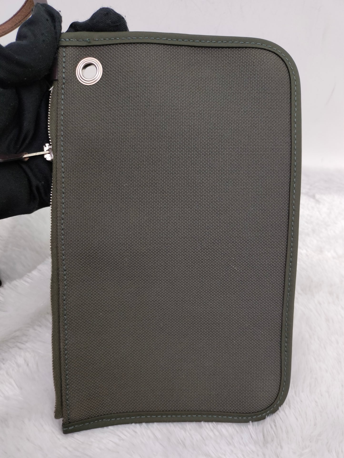HB31 Zip Toile Vert Olive PHW #T
