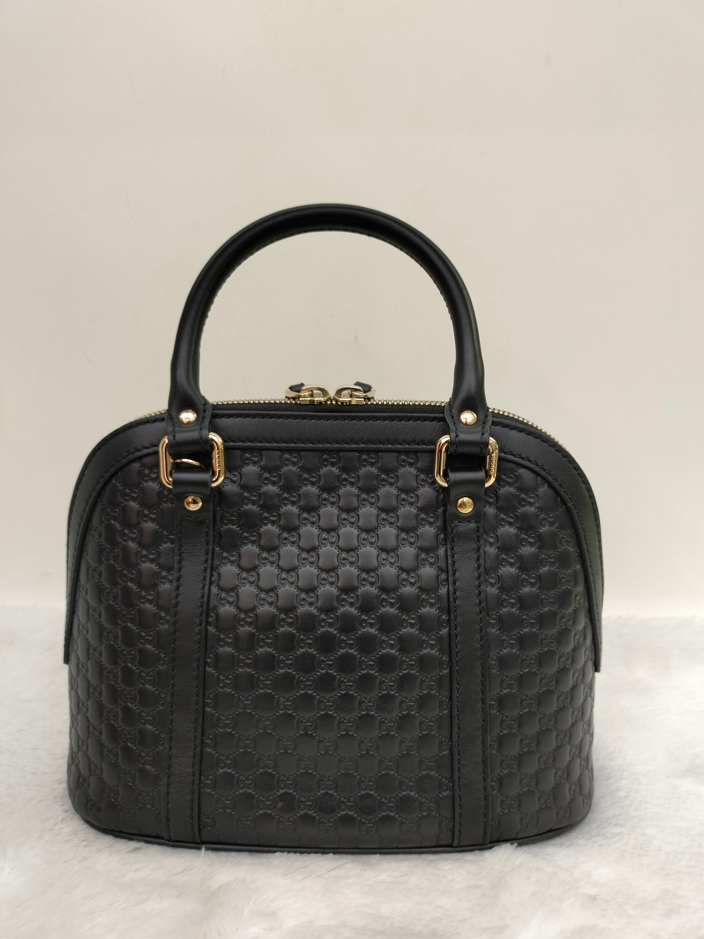 Gucci Micro Guccissima Dome Black GHW