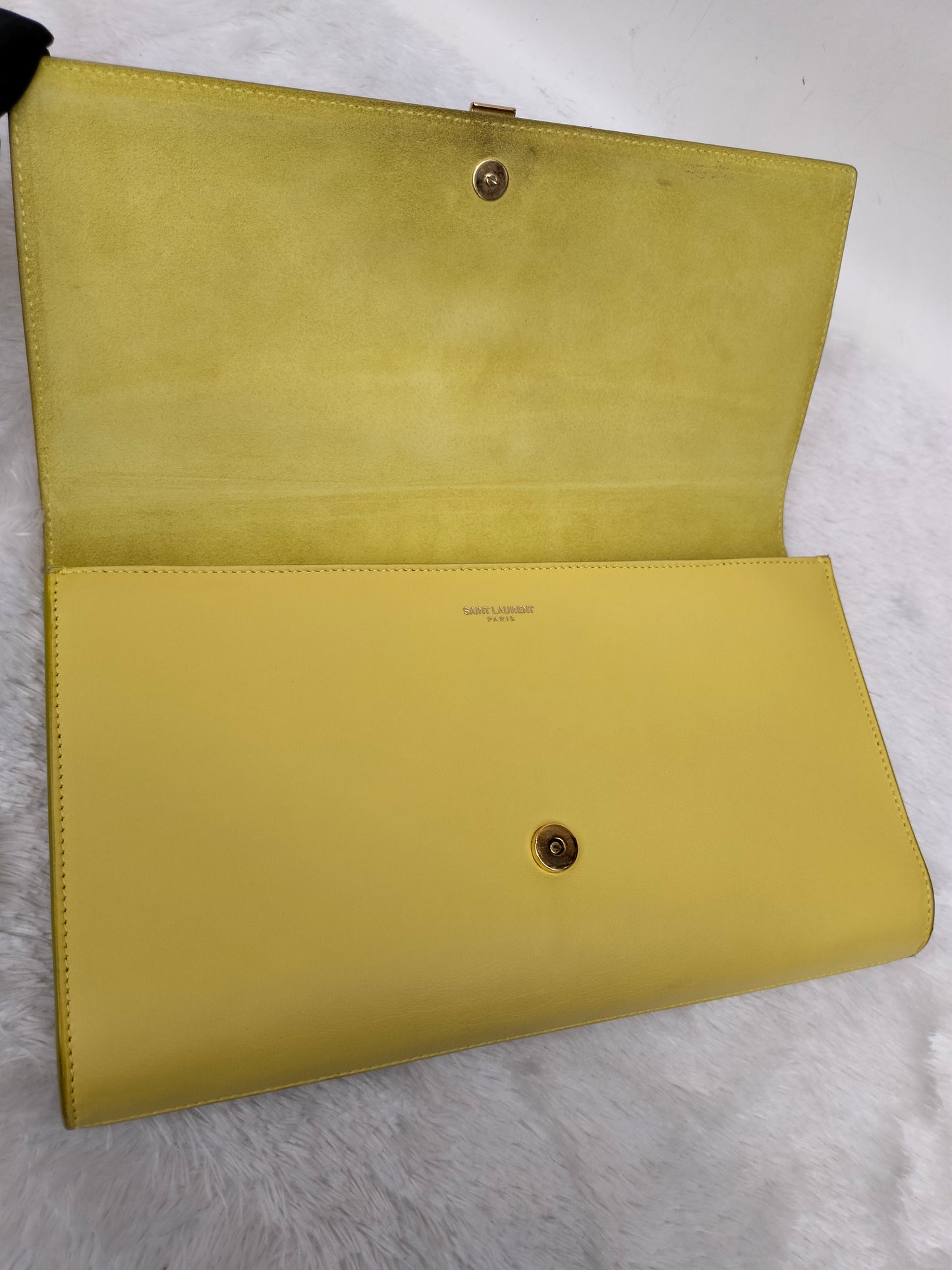 YsL Chyc Ligne Clutch Yellow GHW 2013