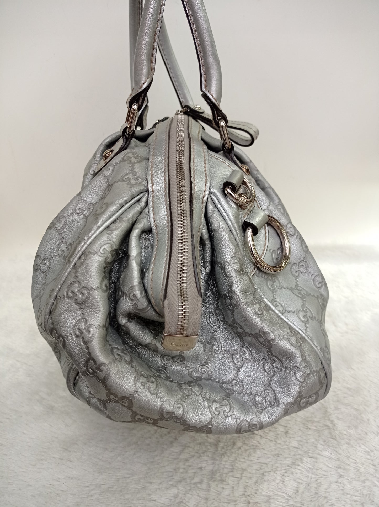 Gucci Boston Borsa Sukey Metallic Silver SHW