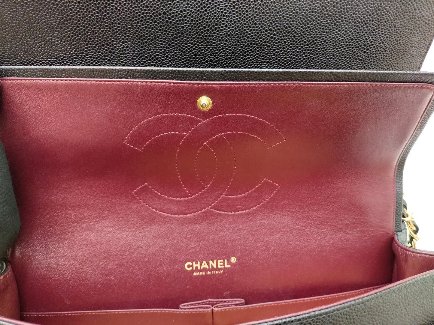 Chanel Maxi Caviar Black GHW DF #20