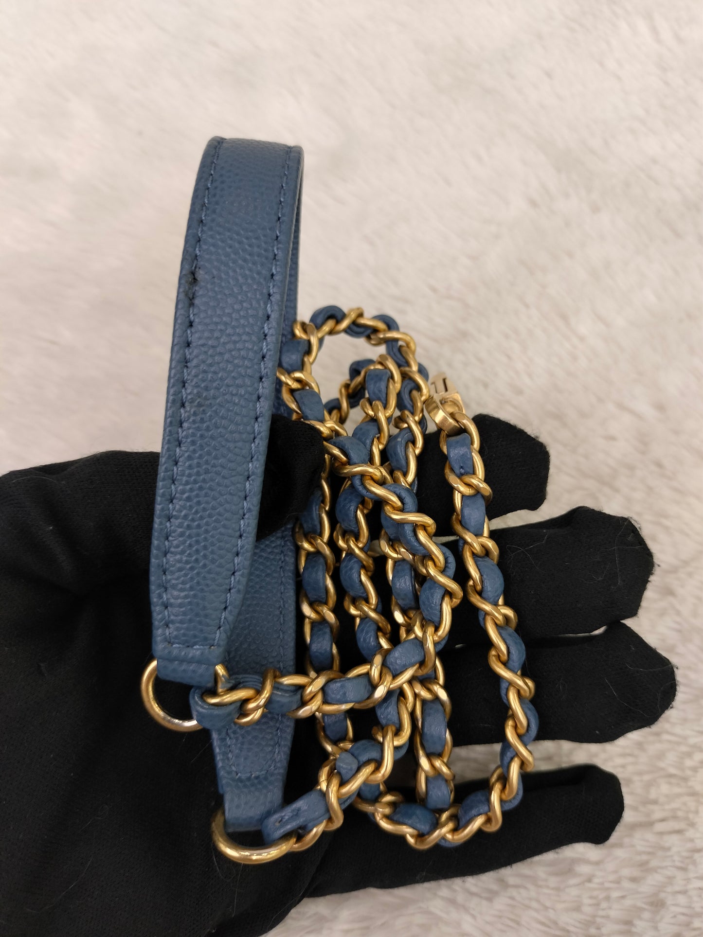 Chanel Coco Handle Small Caviar Blue GHW #25