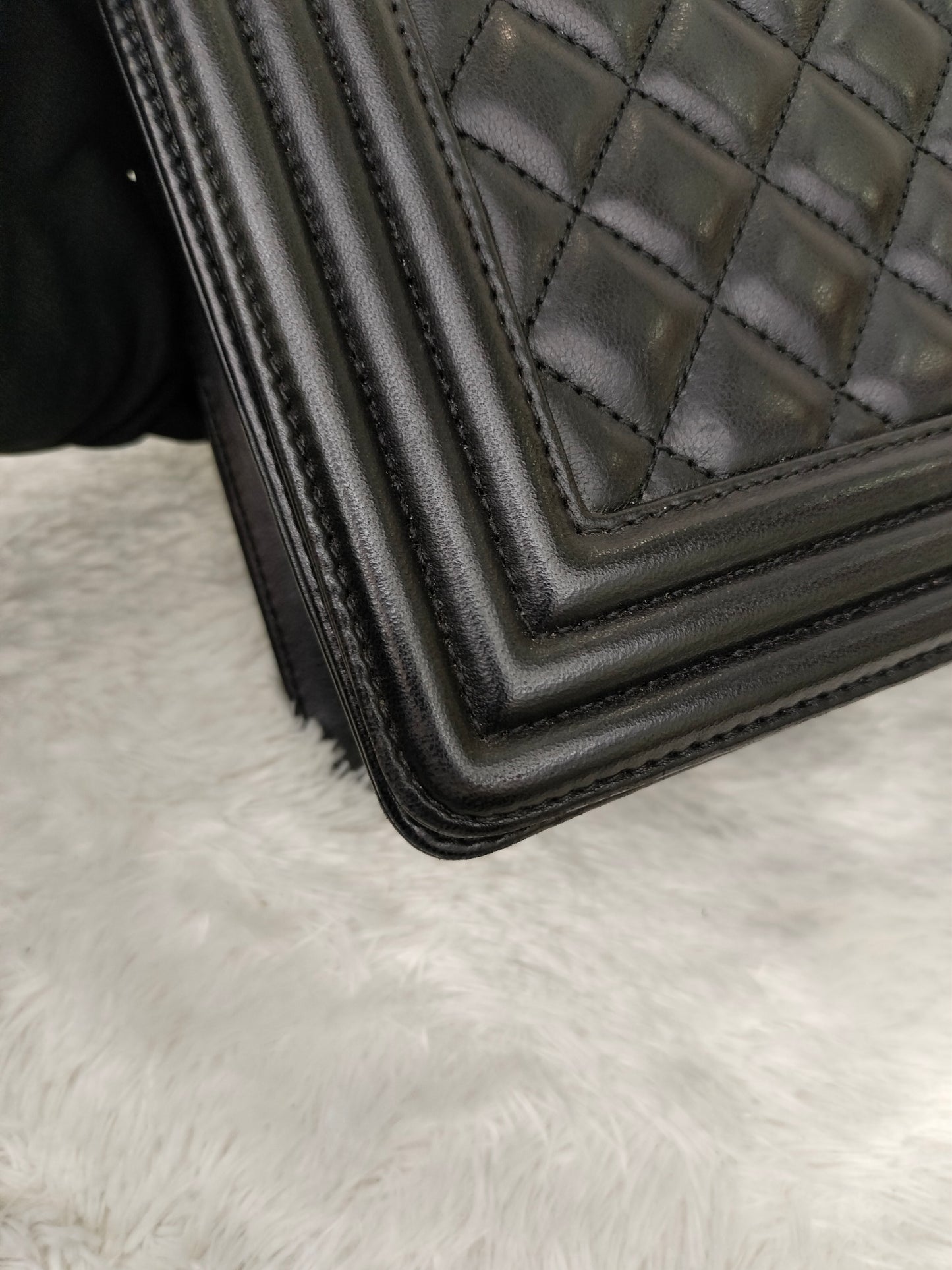Chanel Boy 25 Lamb Black RHW #24