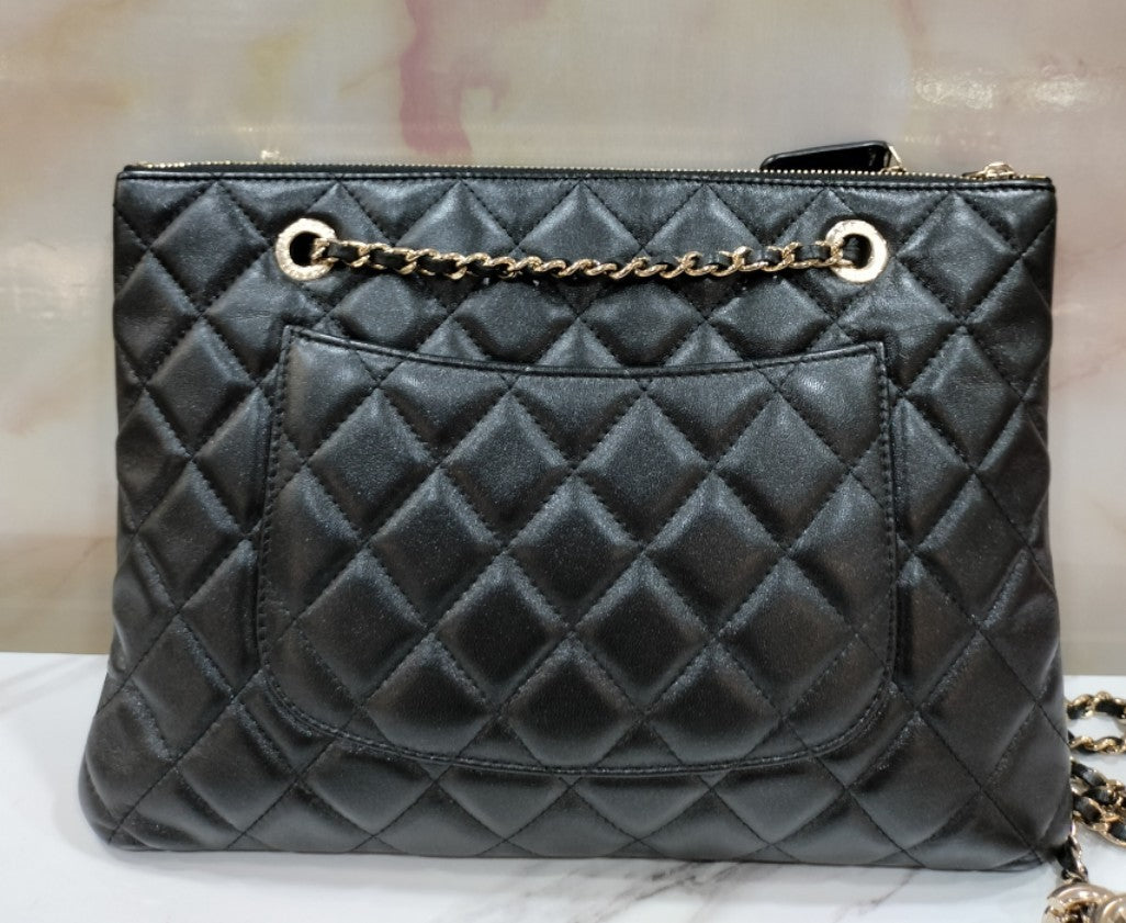 *Neverbeen Used* Chanel Double Case Black Lambskin GHW #29