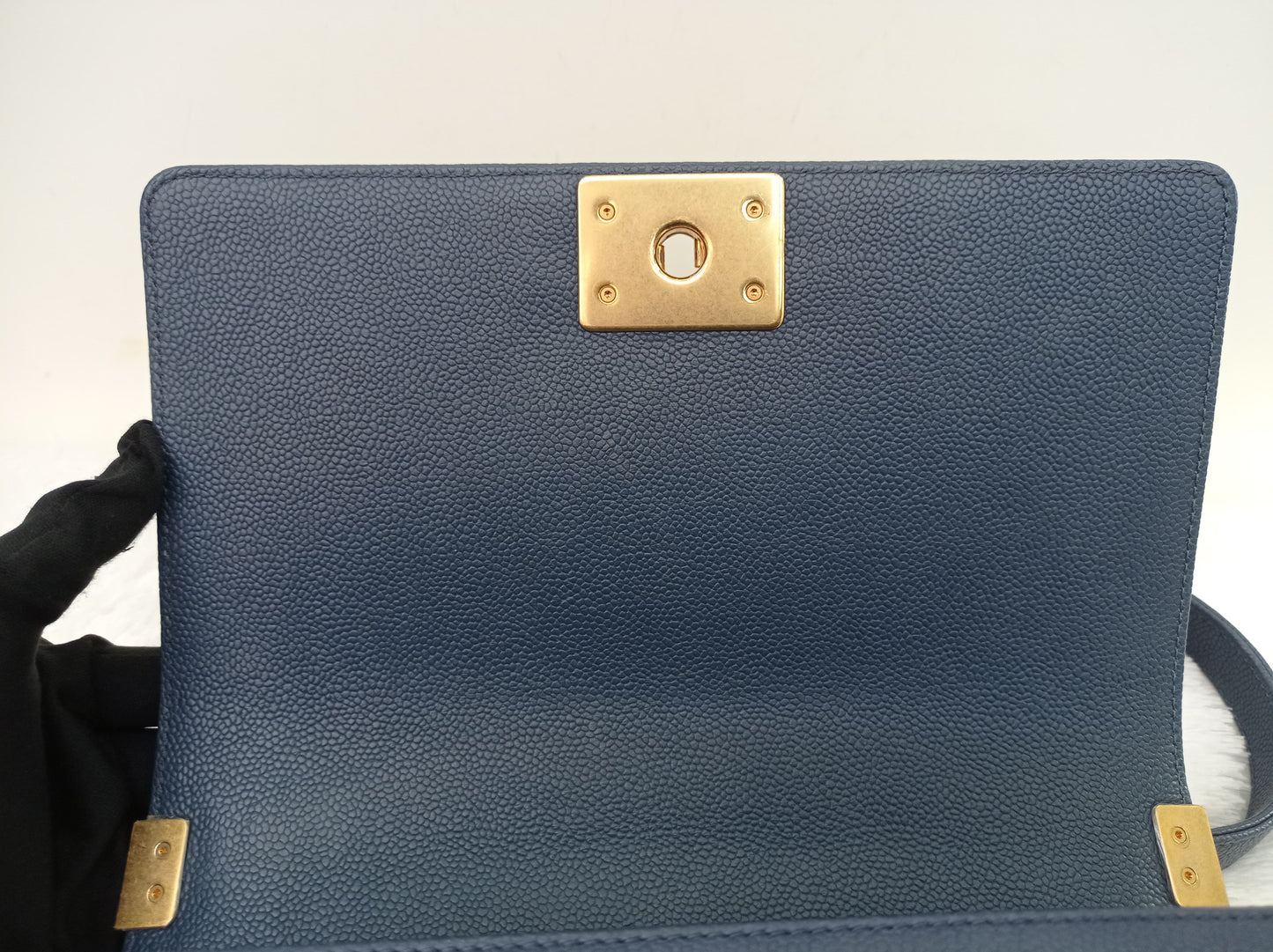 Chanel Boy 25 Caviar Blue GHW #23
