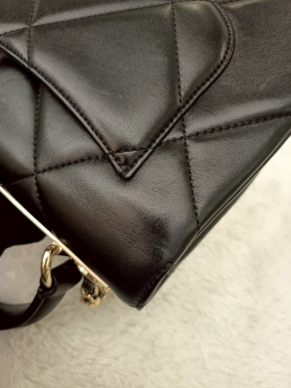 Chanel CC Trendy Small Lamb Black LGHW #28