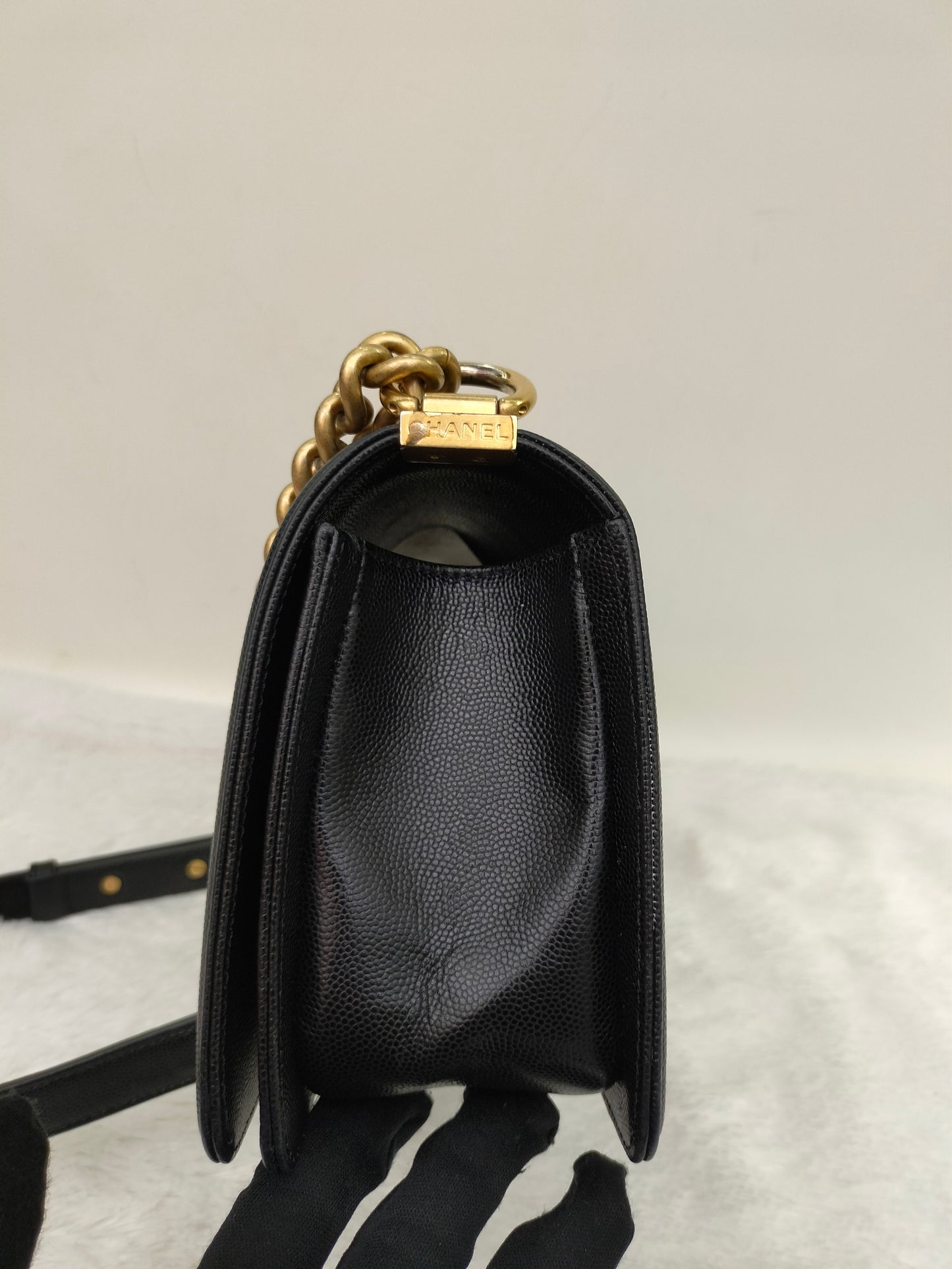 Chanel Boy 25 Caviar Black GHW #29