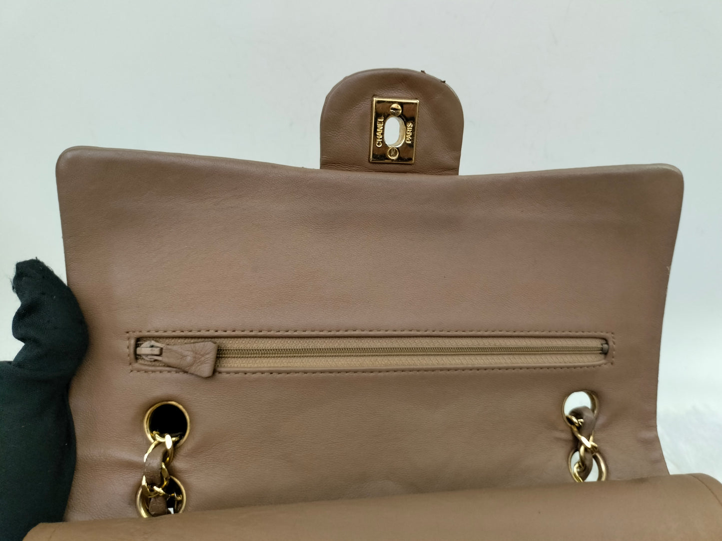 Chanel Medium Lamb Brown Vintage GHW DF #1