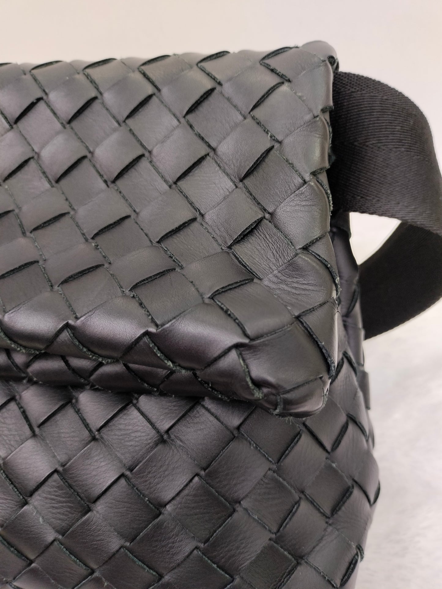 Bottega Veneta Fold Over Flap Black SHW