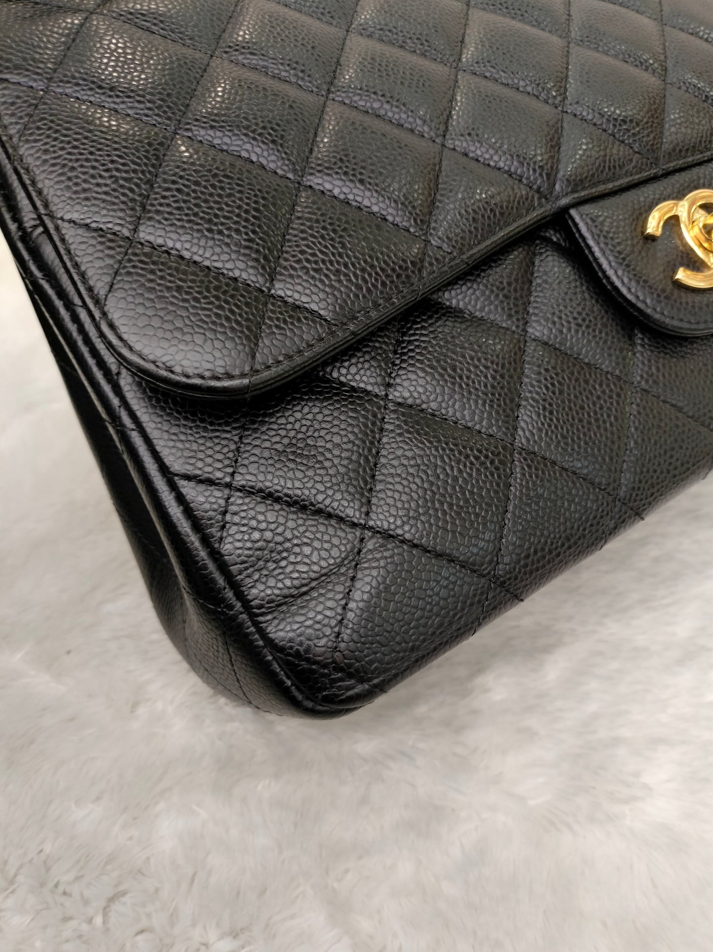 Chanel Jumbo Caviar Black GHW DF #18