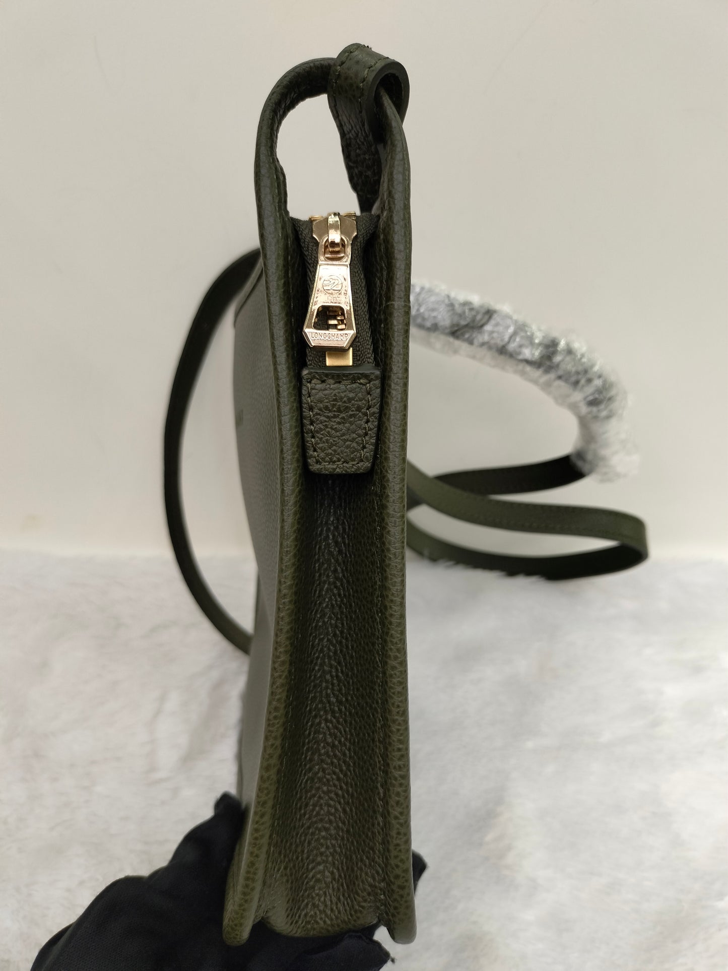 Longchamp Le Foulonne Crossbody Khaki GHW