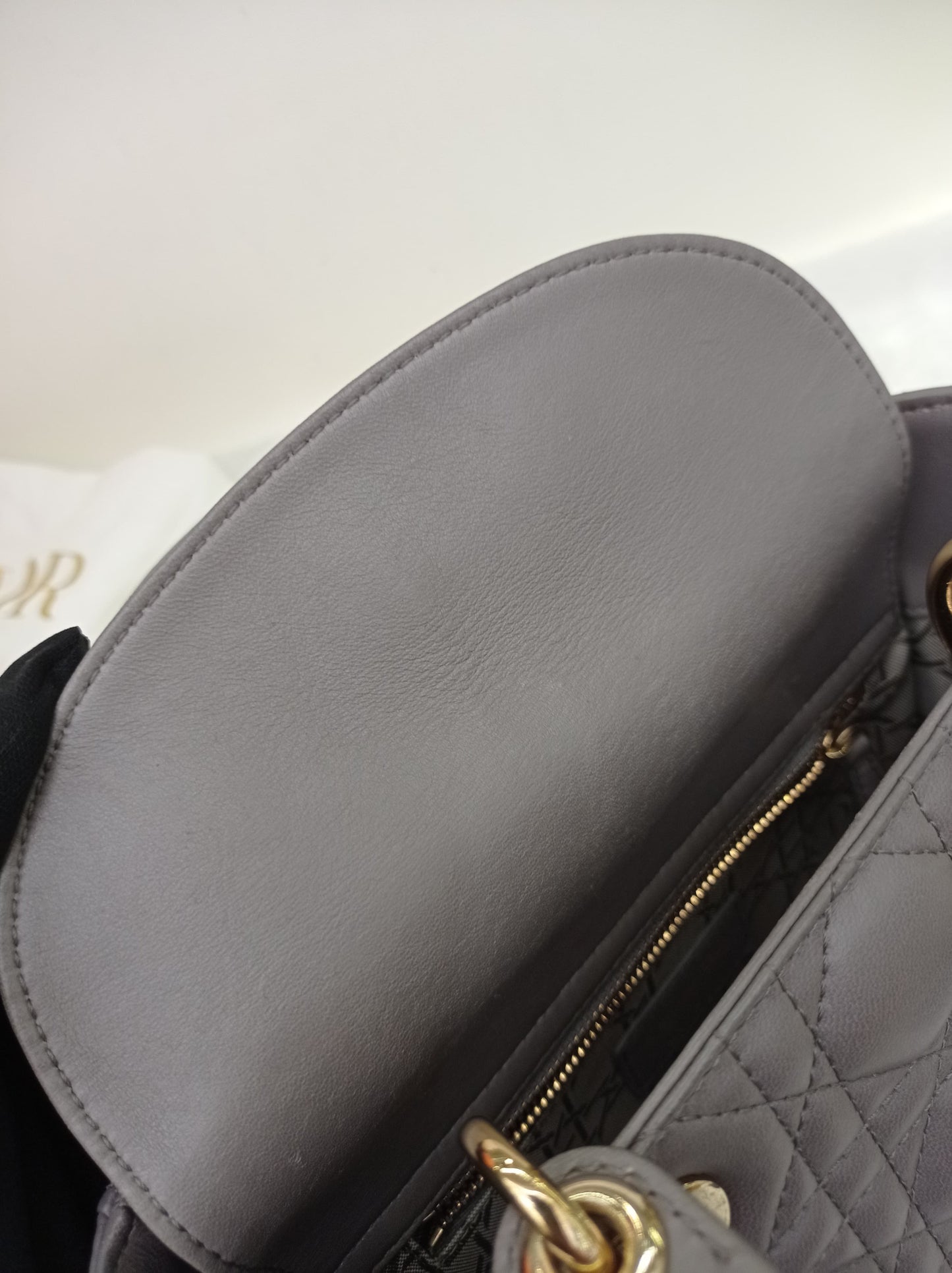 Lady Dior Small Lamb Grey GHW 2018