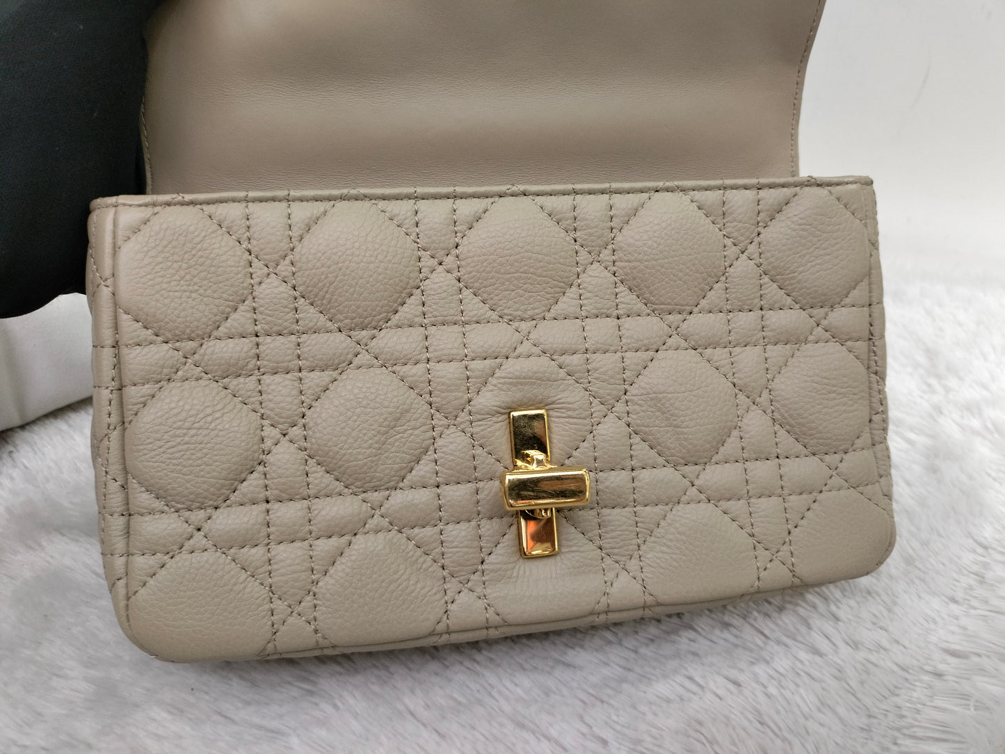 Dior Caro Small Supple Cannage Beige GHW 2023