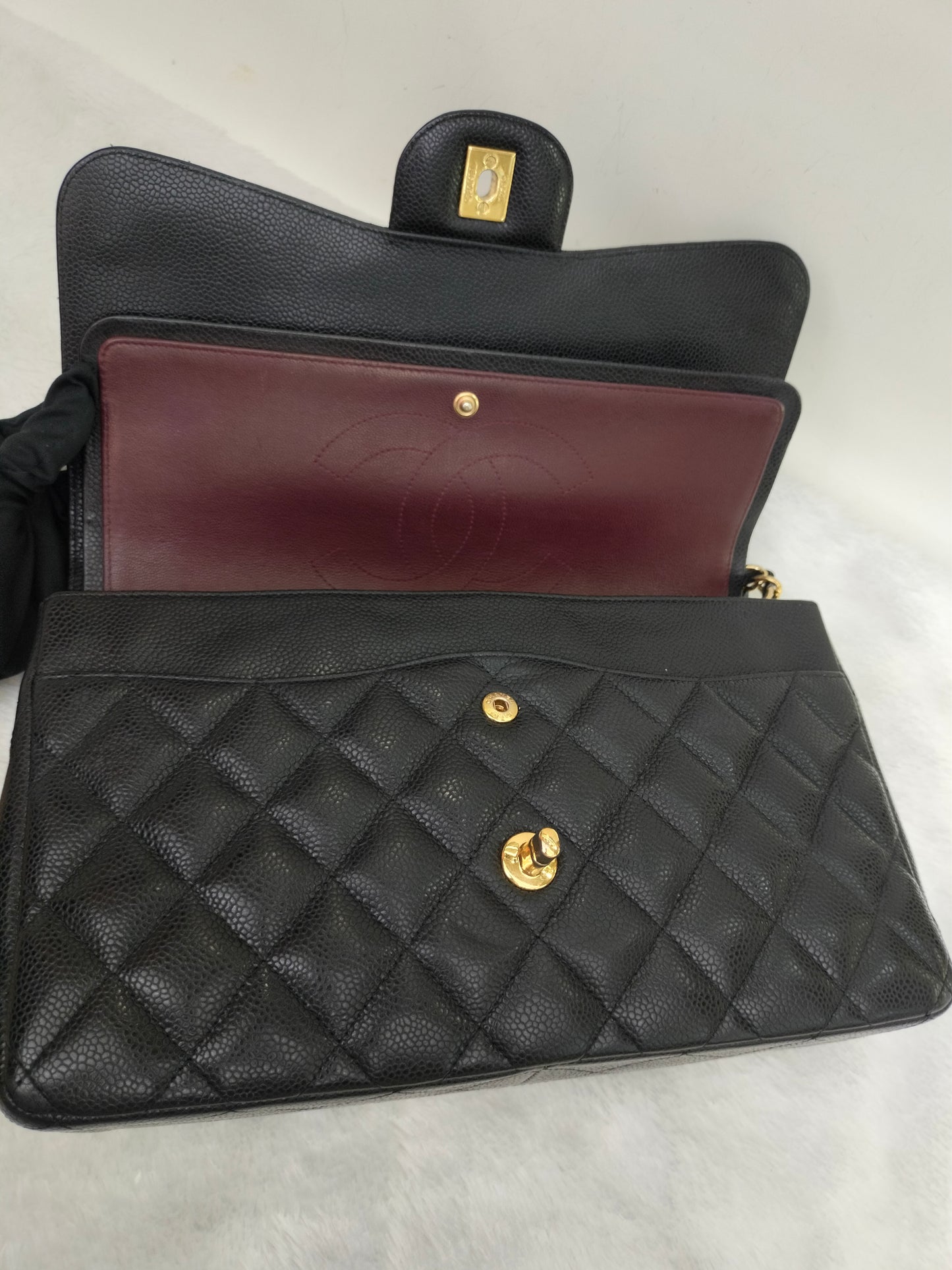 Chanel Jumbo Caviar Black GHW DF #14