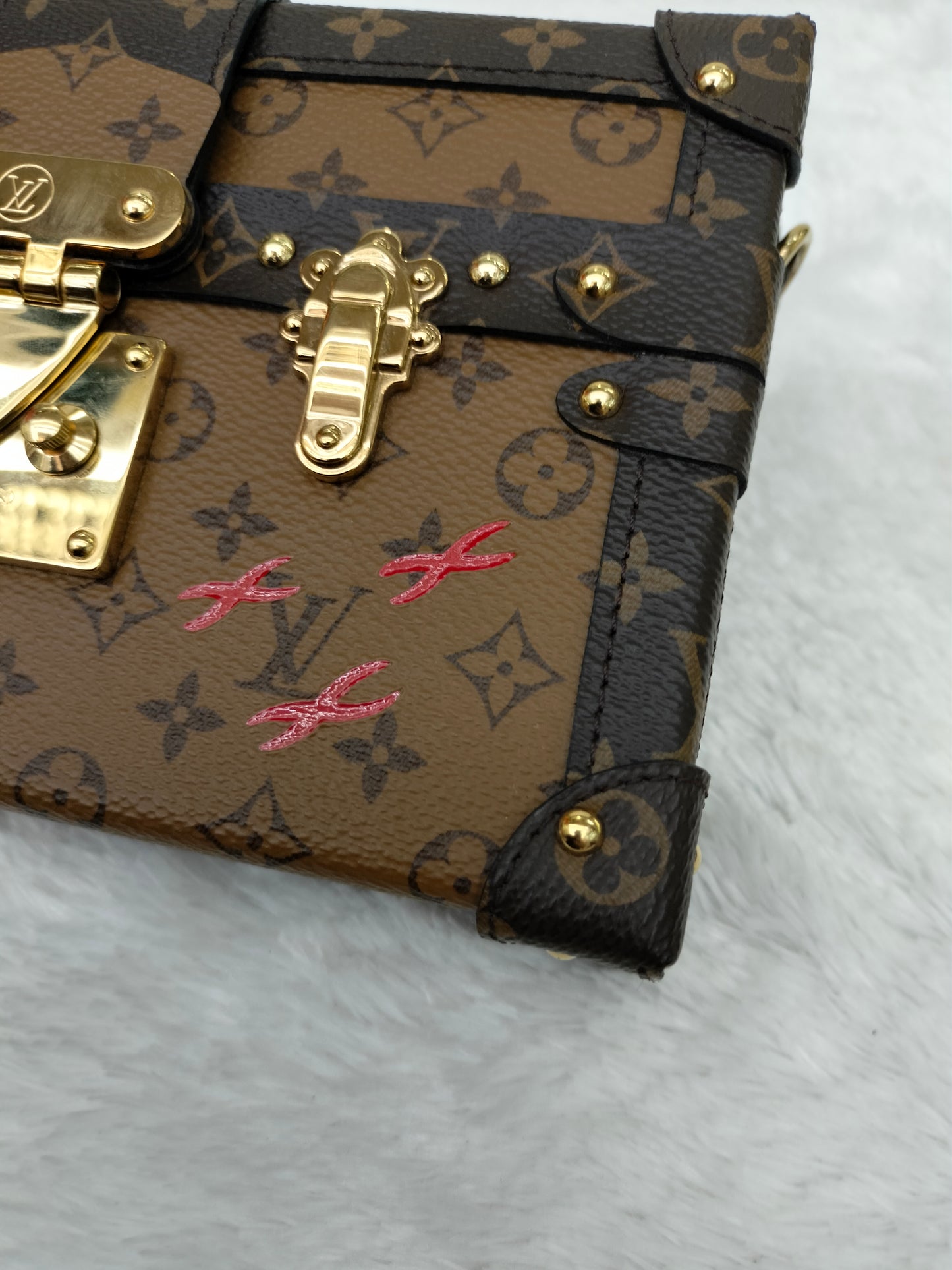 LV Petite Malle Trunk Monogram Reverse 2017