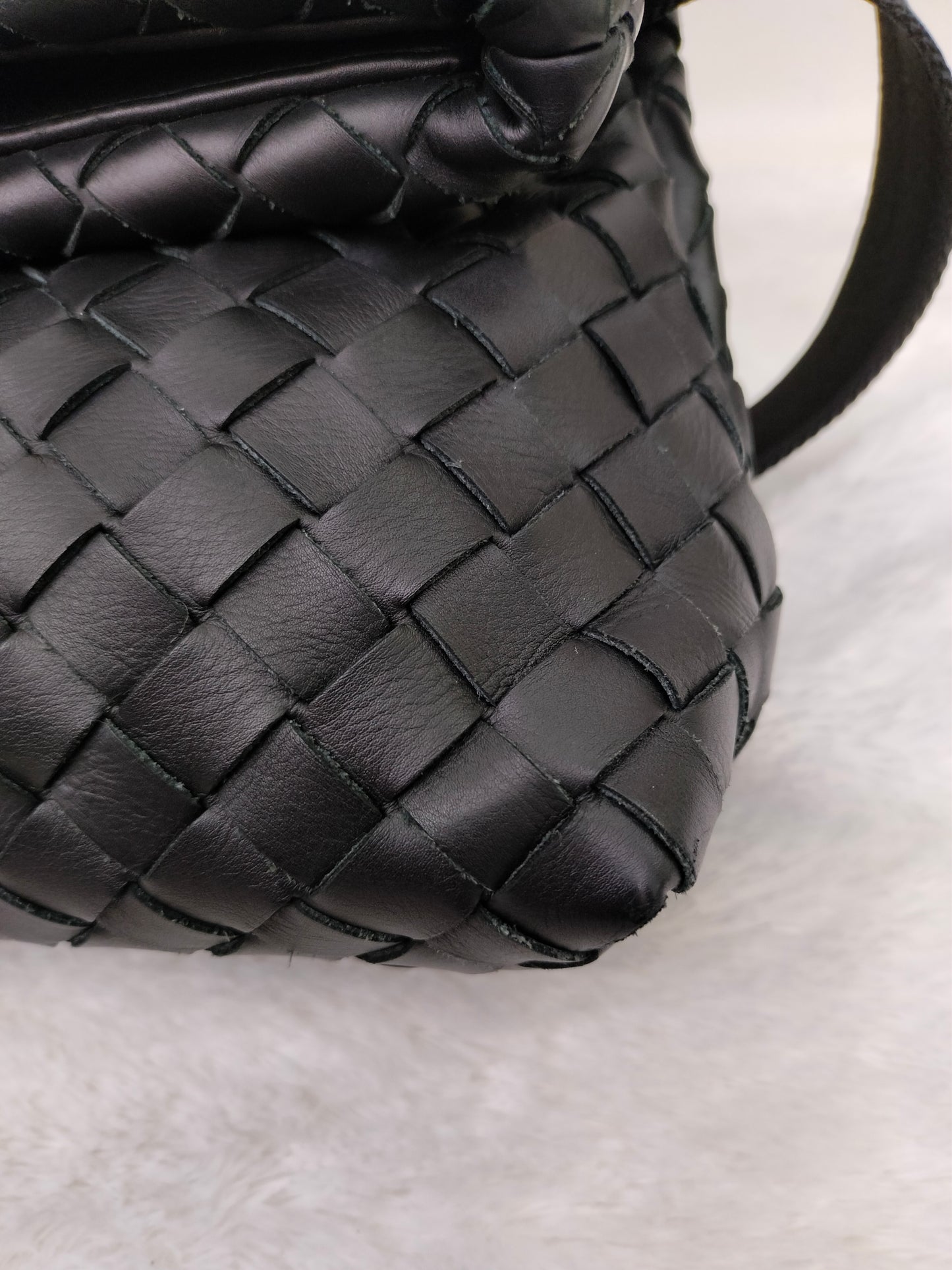 Bottega Veneta Fold Over Flap Black SHW