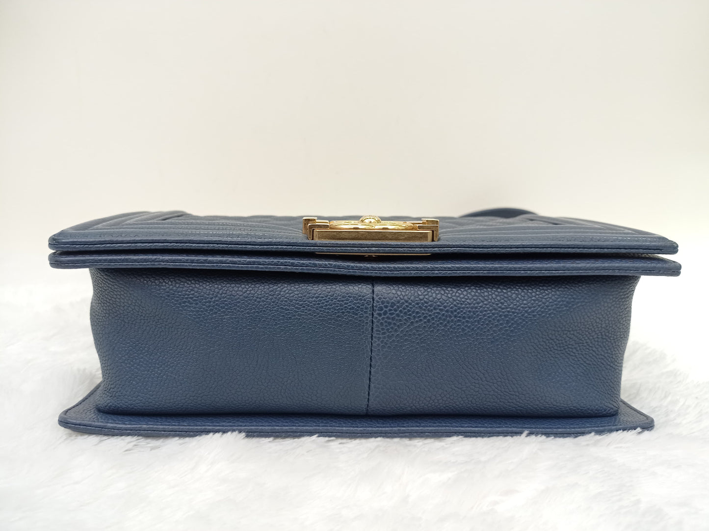 Chanel Boy 25 Caviar Blue GHW #23