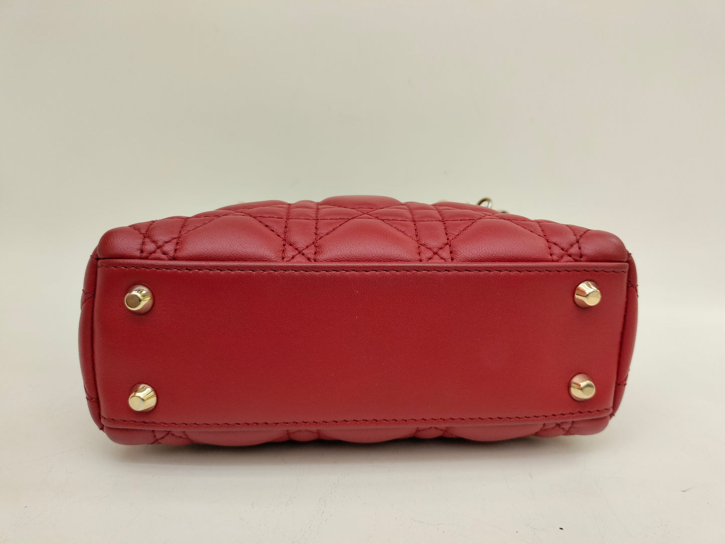 Lady Dior Mini Lamb Red GHW 2017