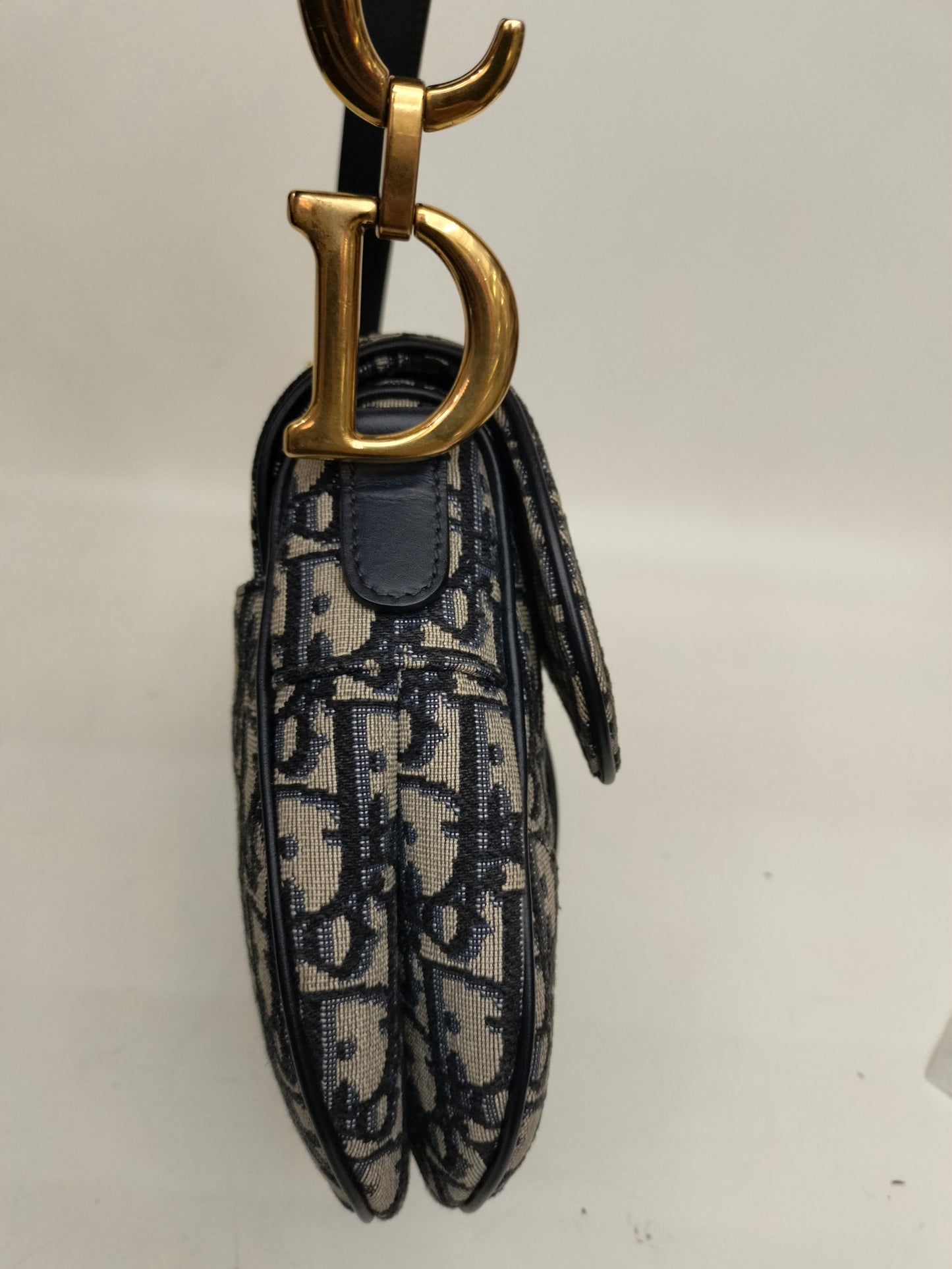 Dior Saddle Medium Oblique Navy GHW 2018
