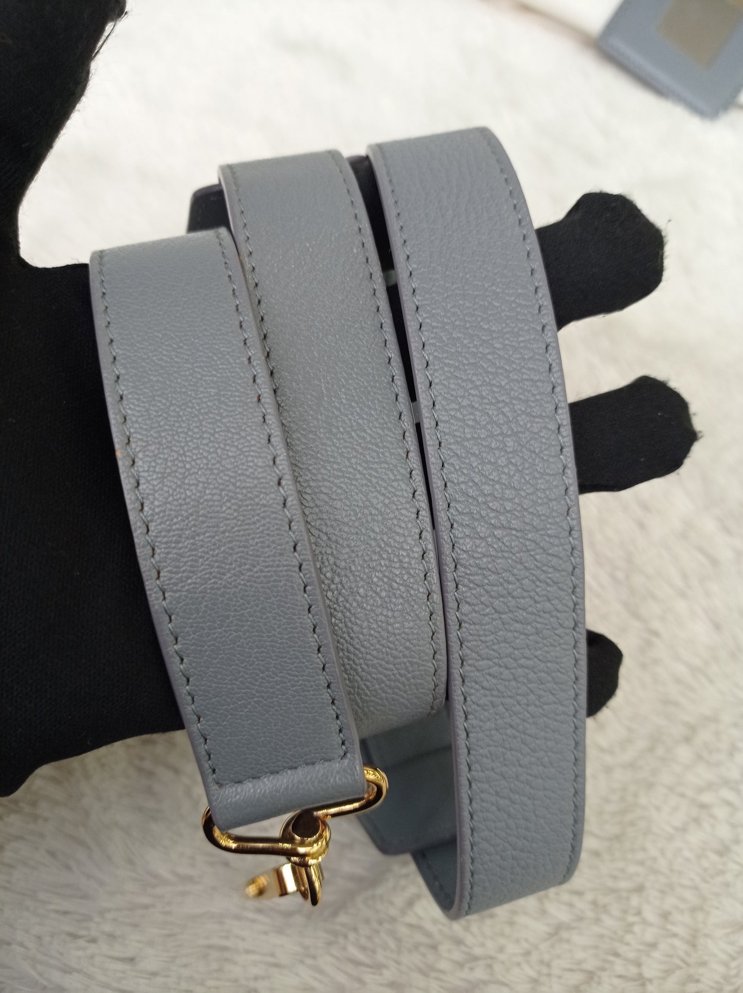 Balenciaga Mini City Edge Griss Blue GHW
