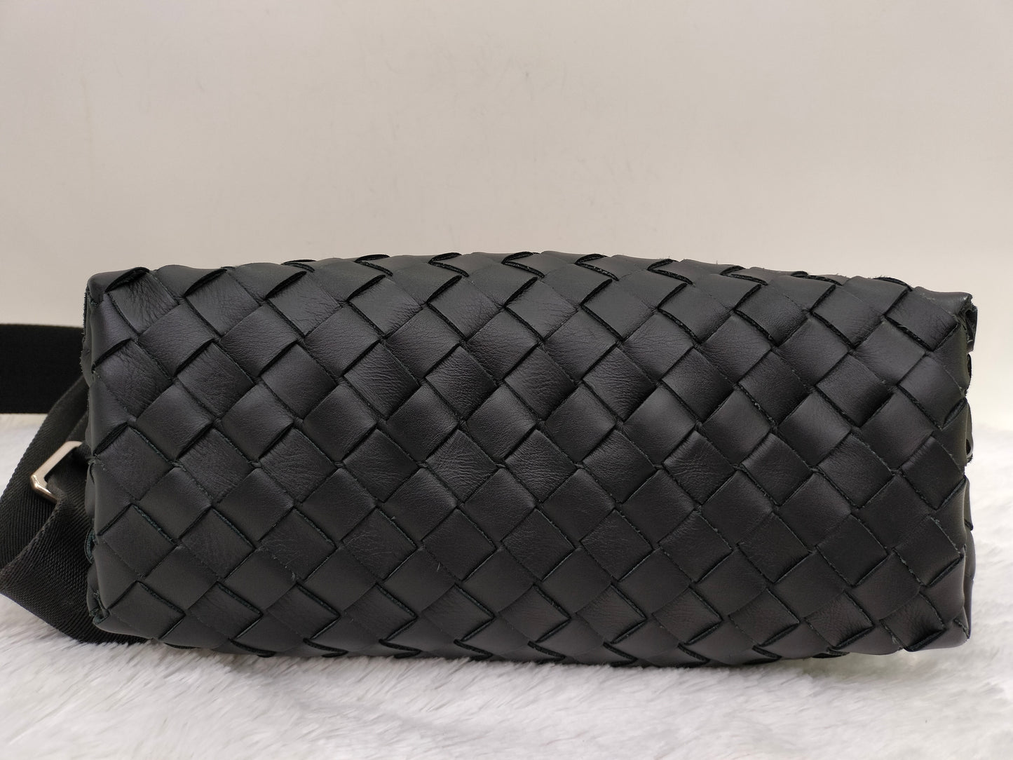 Bottega Veneta Fold Over Flap Black SHW